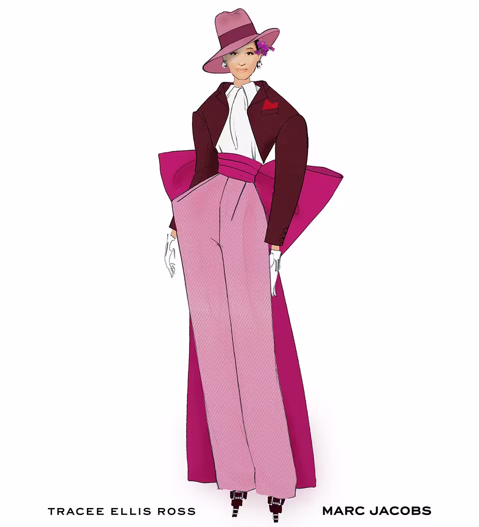 Tracee Ellis Ross's outfit sketch
