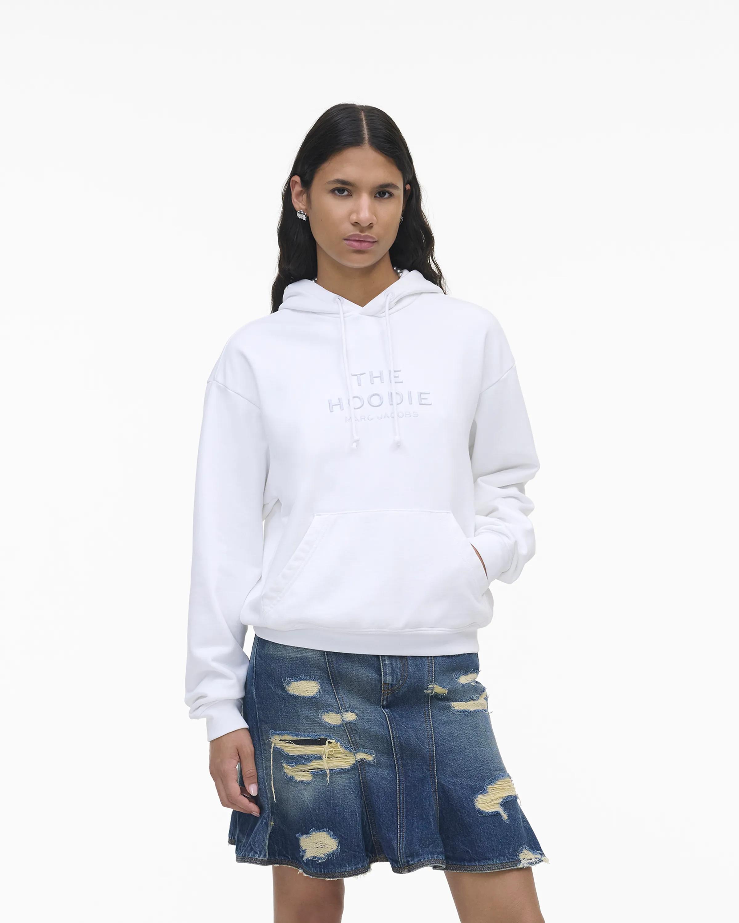MARC JACOBS Marc Jacobs The Hoodie in White, Size Small　MARC JACOBS マーク ジェイコブス ザ パーカー ホワイト、S サイズ MARC