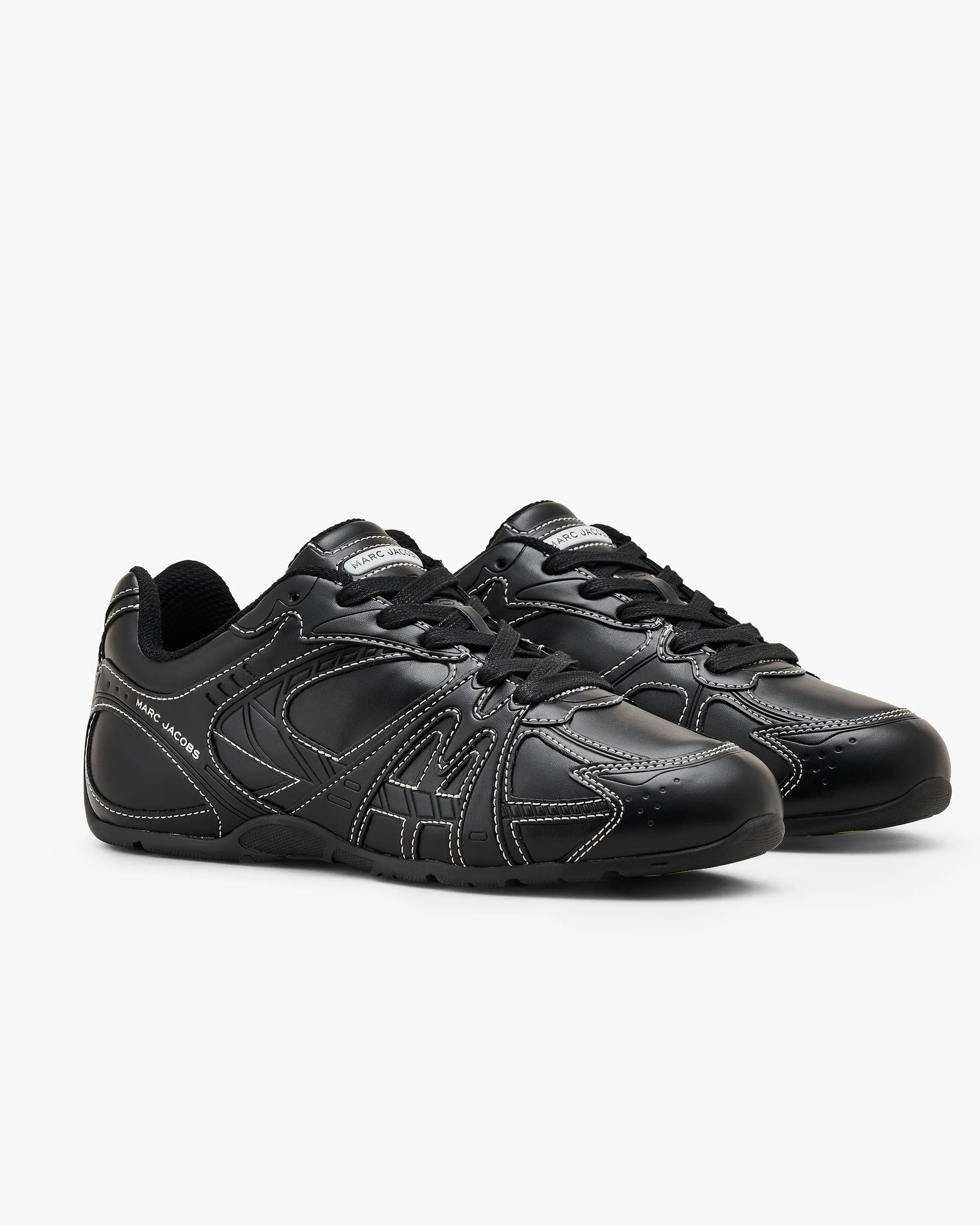 MARC JACOBS Marc Jacobs The Stitched 72 Spring Sneaker in Black, Size 40　MARC JACOBS マーク ジェイコブス ザ ステッチ 72 スプリング スニーカー ブラック、サイズ 40 MARC