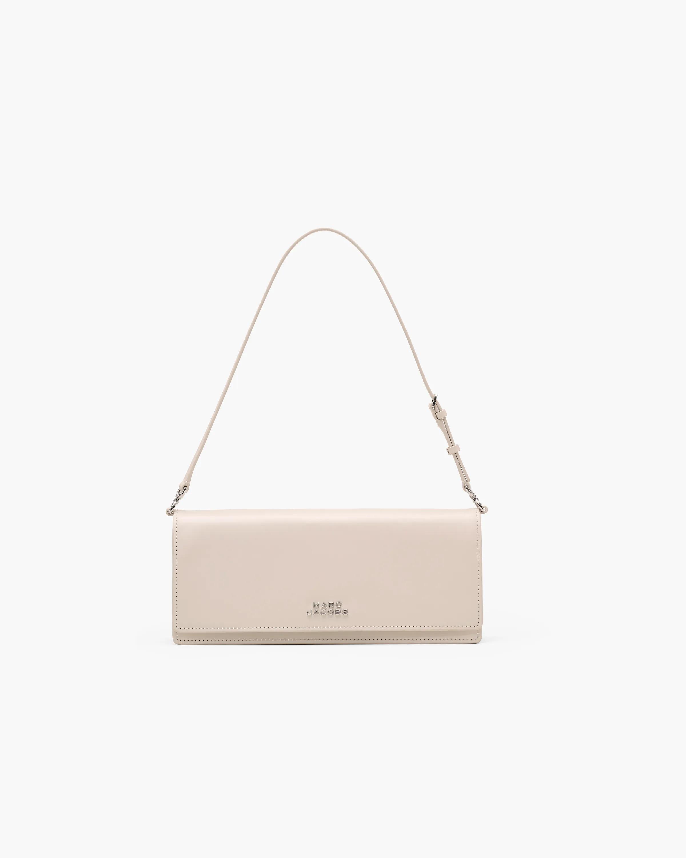 MARC JACOBS Marc Jacobs The Glam Mirror Shoulder Bag in Cotton White　MARC JACOBS マークジェイコブス ザ グラム ミラー ショルダーバッグ コットン ホワイト MARC