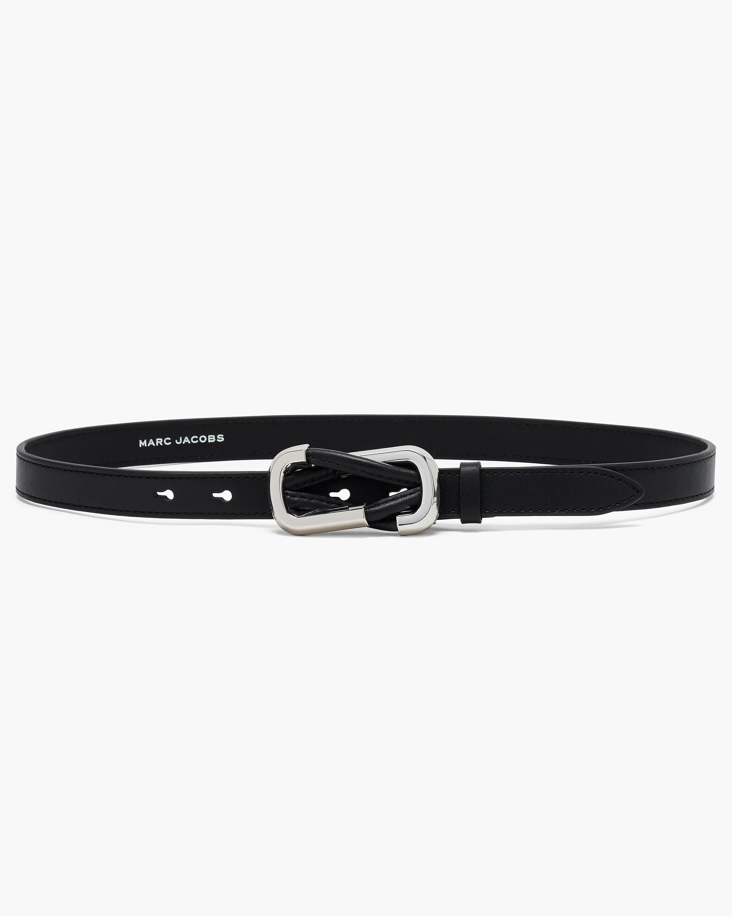 MARC JACOBS Marc Jacobs The Dual Belt in Black/Silver, Size S/M　MARC JACOBS マーク ジェイコブス デュアル ベルト ブラック/シルバー、サイズ S/M MARC