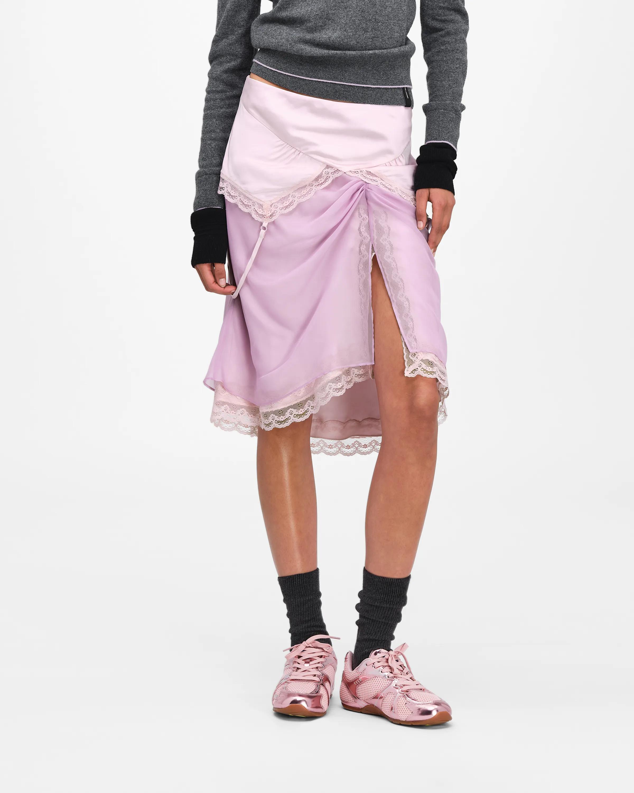 MARC JACOBS Marc Jacobs Layered Satin Slip Skirt