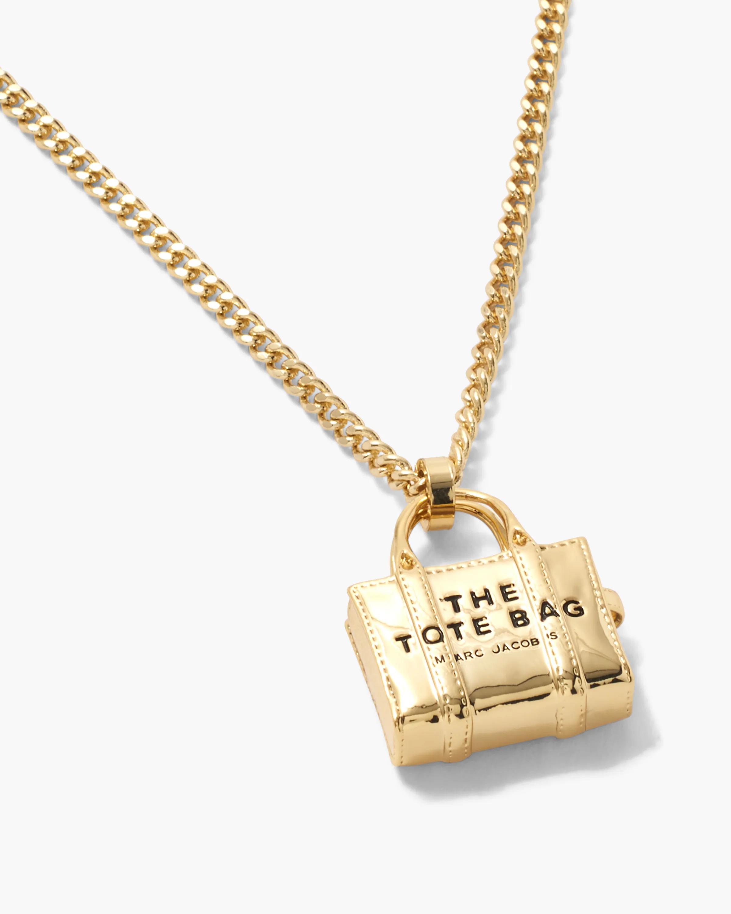 MARC JACOBS Marc Jacobs The Tote Bag Necklace in Light Antique Gold
