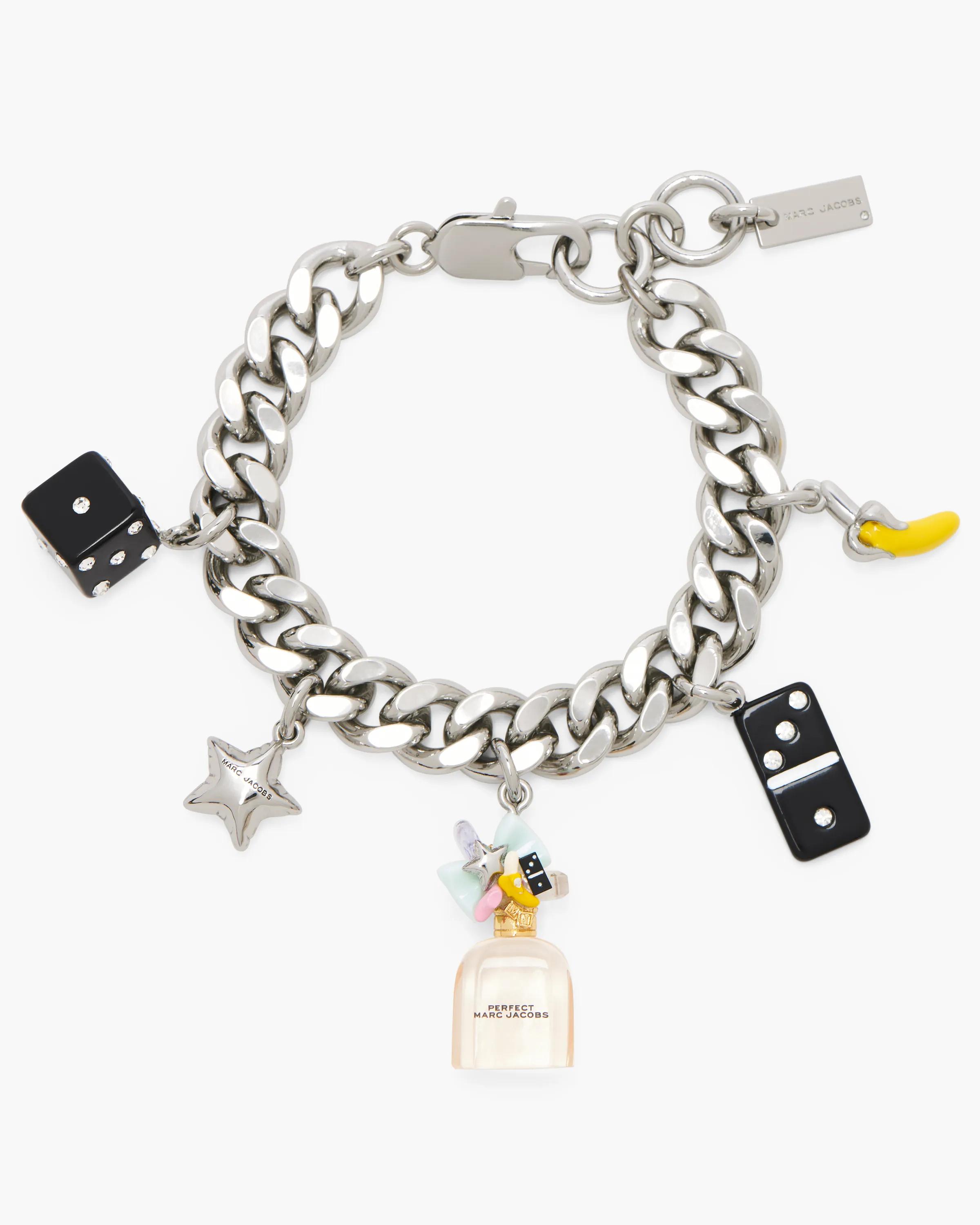 MARC JACOBS Marc Jacobs Perfect Charm Bracelet in Silver/Pink Multi　MARC JACOBS マーク ジェイコブス パーフェクト チャーム ブレスレット シルバー/ピンク マルチ MARC