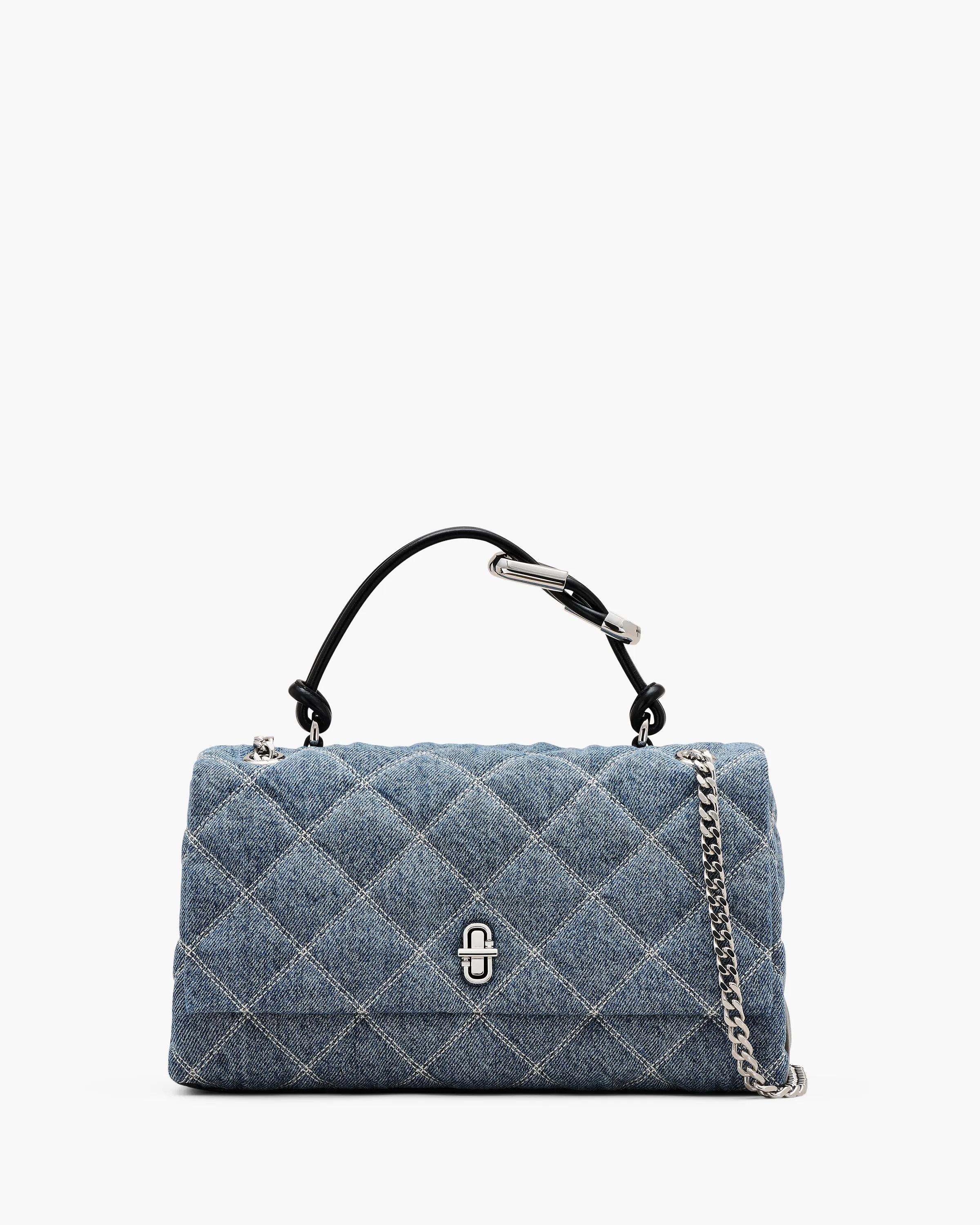 MARC JACOBS Marc Jacobs The Quilted Denim Dual Convertible Shoulder Bag in Light Wash Indigo　MARC JACOBS マーク ジェイコブス ザ キルティング デニム デュアル コンバーチブル ショルダー バッグ ライトウォッシュ インディゴ MARC