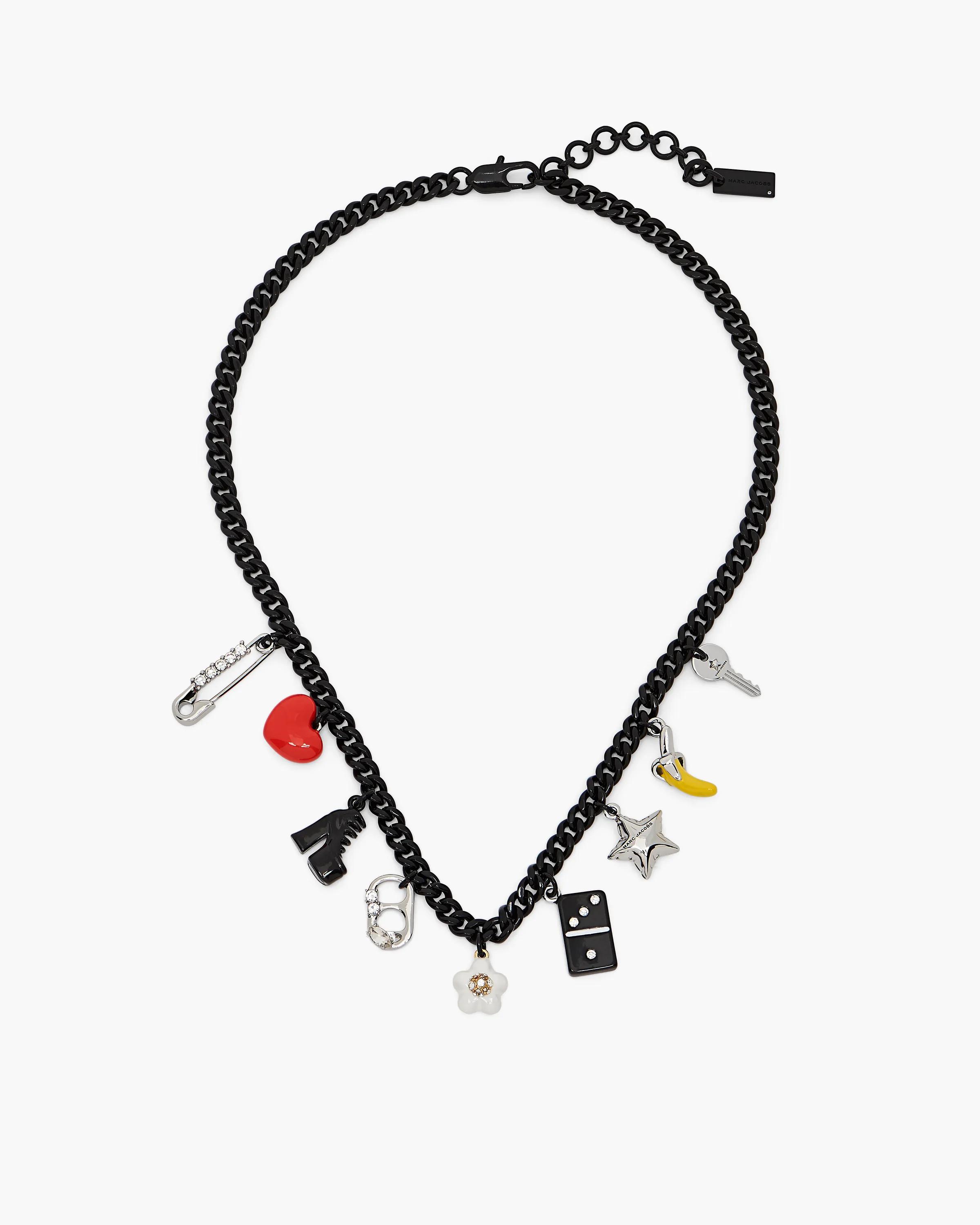 MARC JACOBS Marc Jacobs The Collector Charm Necklace in Black Multi　MARC JACOBS マーク ジェイコブス ザ コレクター チャーム ネックレス ブラック マルチ MARC
