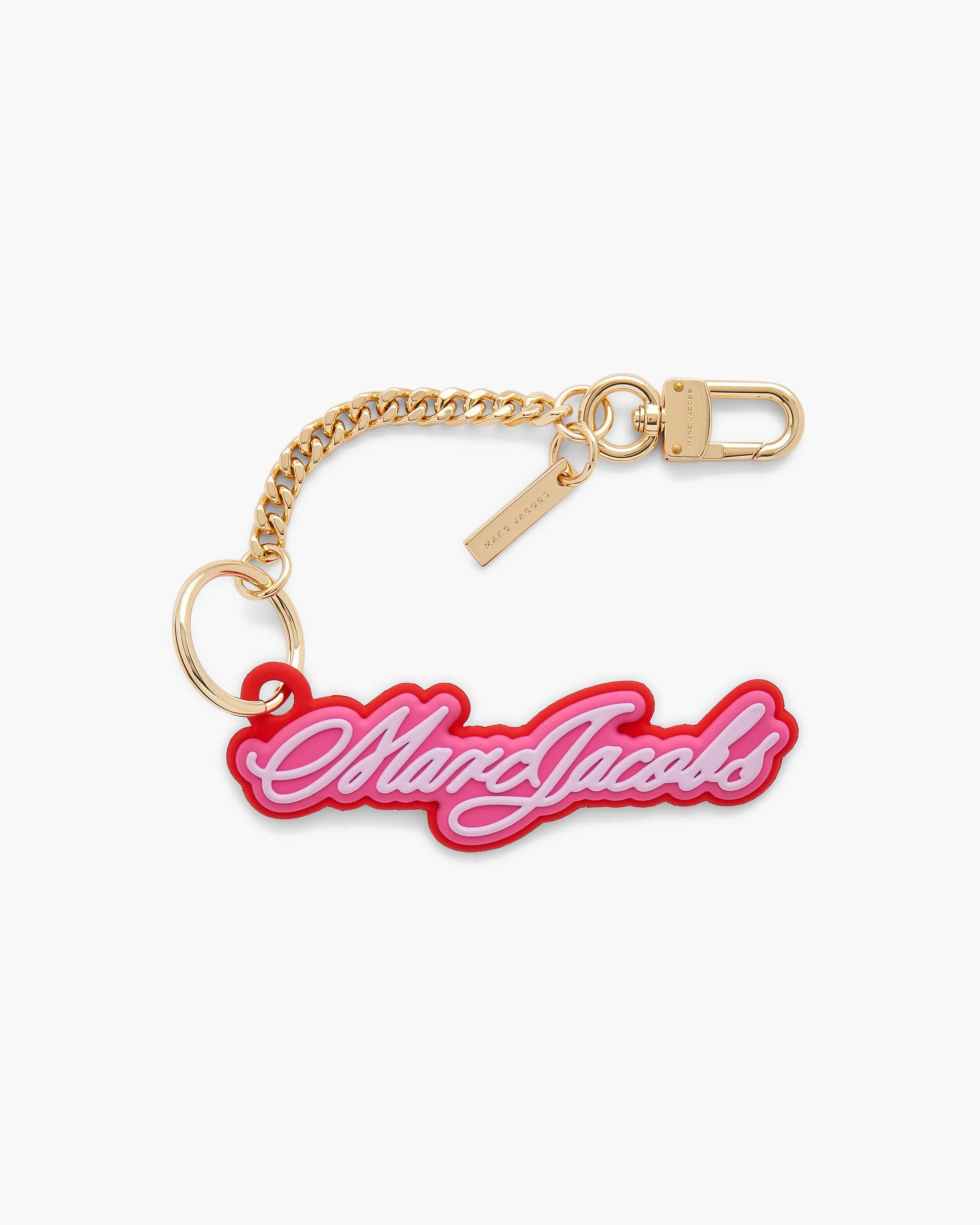 MARC JACOBS Marc Jacobs The Cursive Logo Bag Charm in Bow Pink Multi　MARC JACOBS マーク ジェイコブス ザ カーシブ ロゴ バッグ チャーム (ボウ ピンク マルチ) MARC