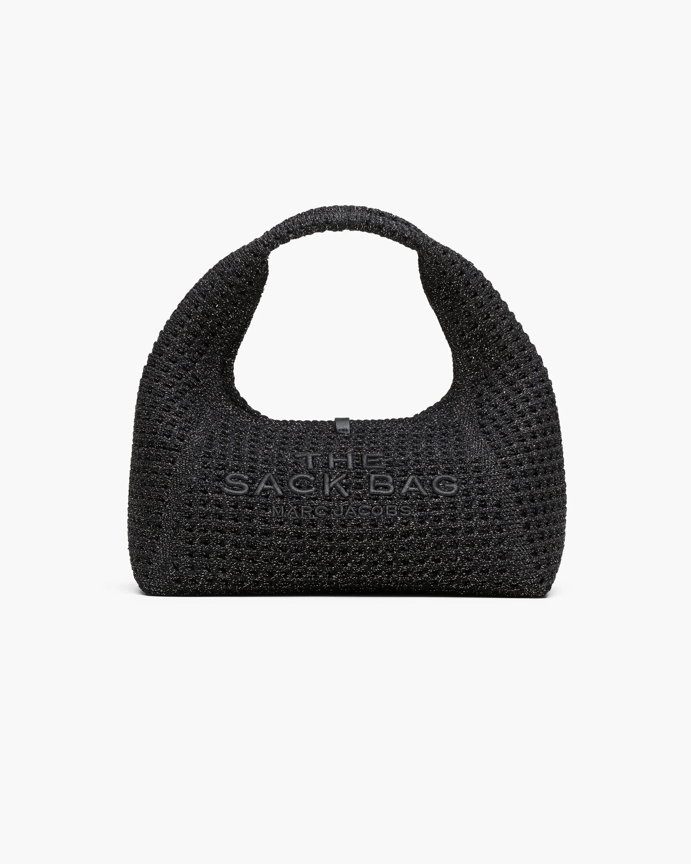 MARC JACOBS Marc Jacobs The Crochet Mini Sack Bag in Onyx　MARC JACOBS マーク ジェイコブス ザ クロッシェ ミニ サック バッグ (オニキス) MARC