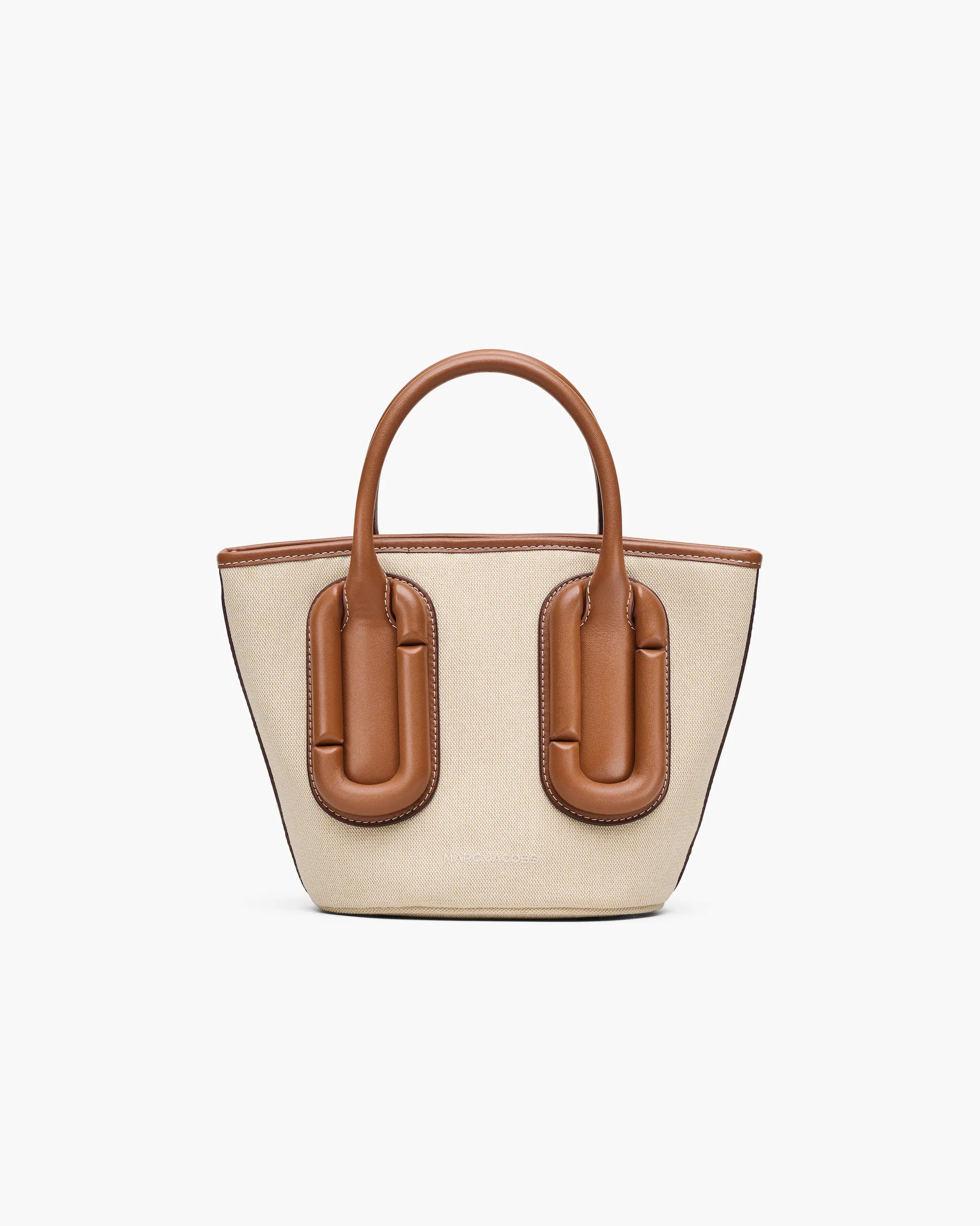 MARC JACOBS Marc Jacobs Babe Small Tote In Canvas in Beige/Argan Oil　MARC JACOBS マーク ジェイコブス ベイブ スモール トート キャンバス ベージュ/アルガン オイル MARC