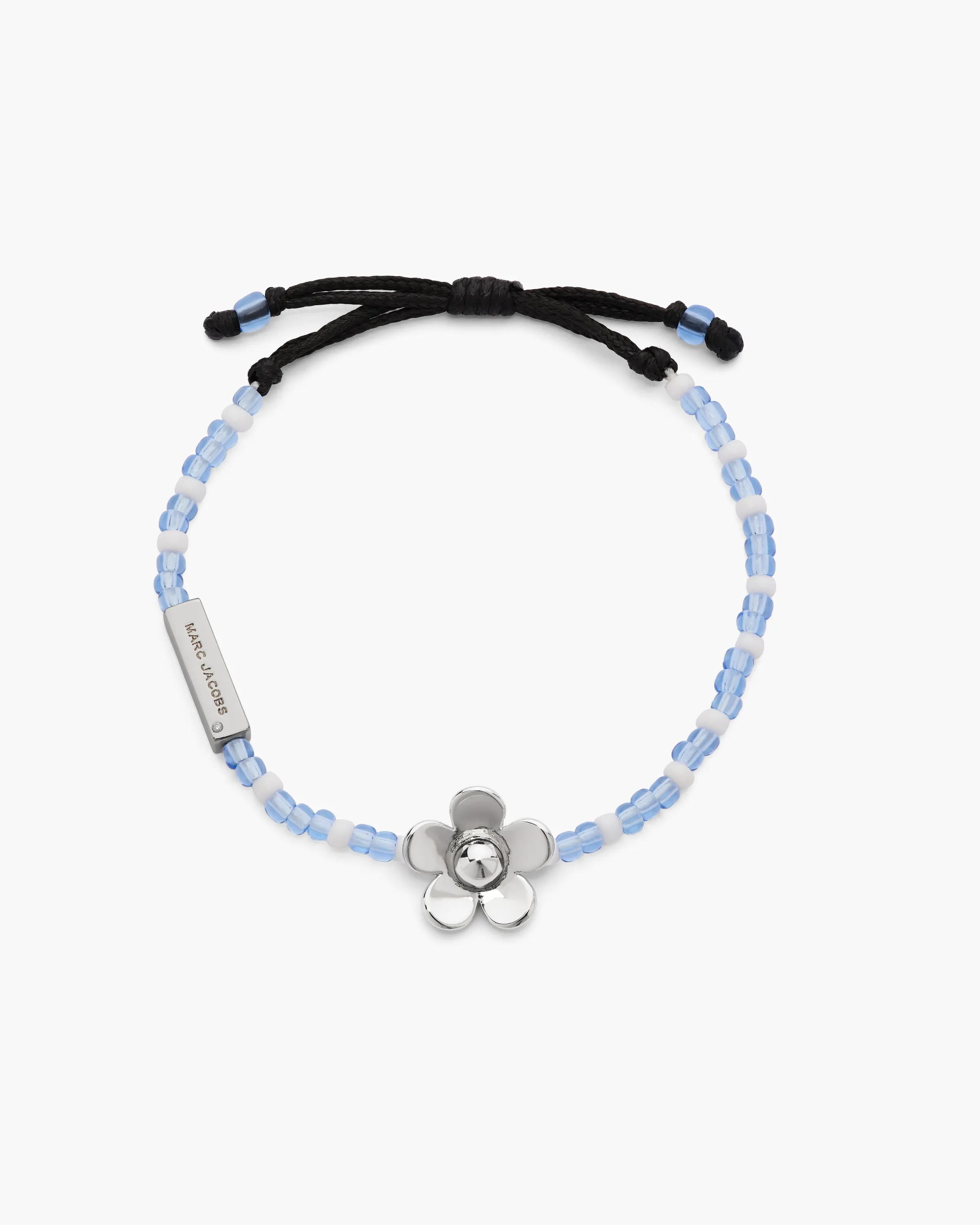 MARC JACOBS Marc Jacobs The Daisy Slider Bracelet in Silver/Blue, Size XS/Small　MARC JACOBS マーク ジェイコブス ザ デイジー スライダー ブレスレット シルバー/ブルー、サイズ XS/S MARC