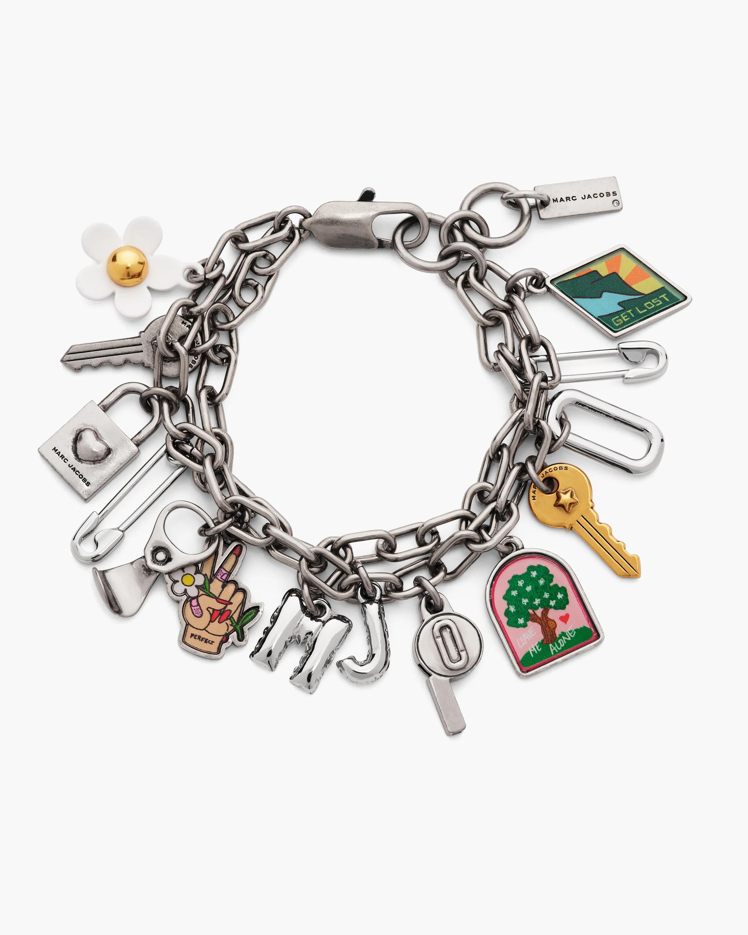 MARC JACOBS Marc Jacobs The Pop Americana Charm Bracelet in Silver/Multi　MARC JACOBS マーク ジェイコブス ザ ポップ アメリカーナ チャーム ブレスレット シルバー/マルチ MARC