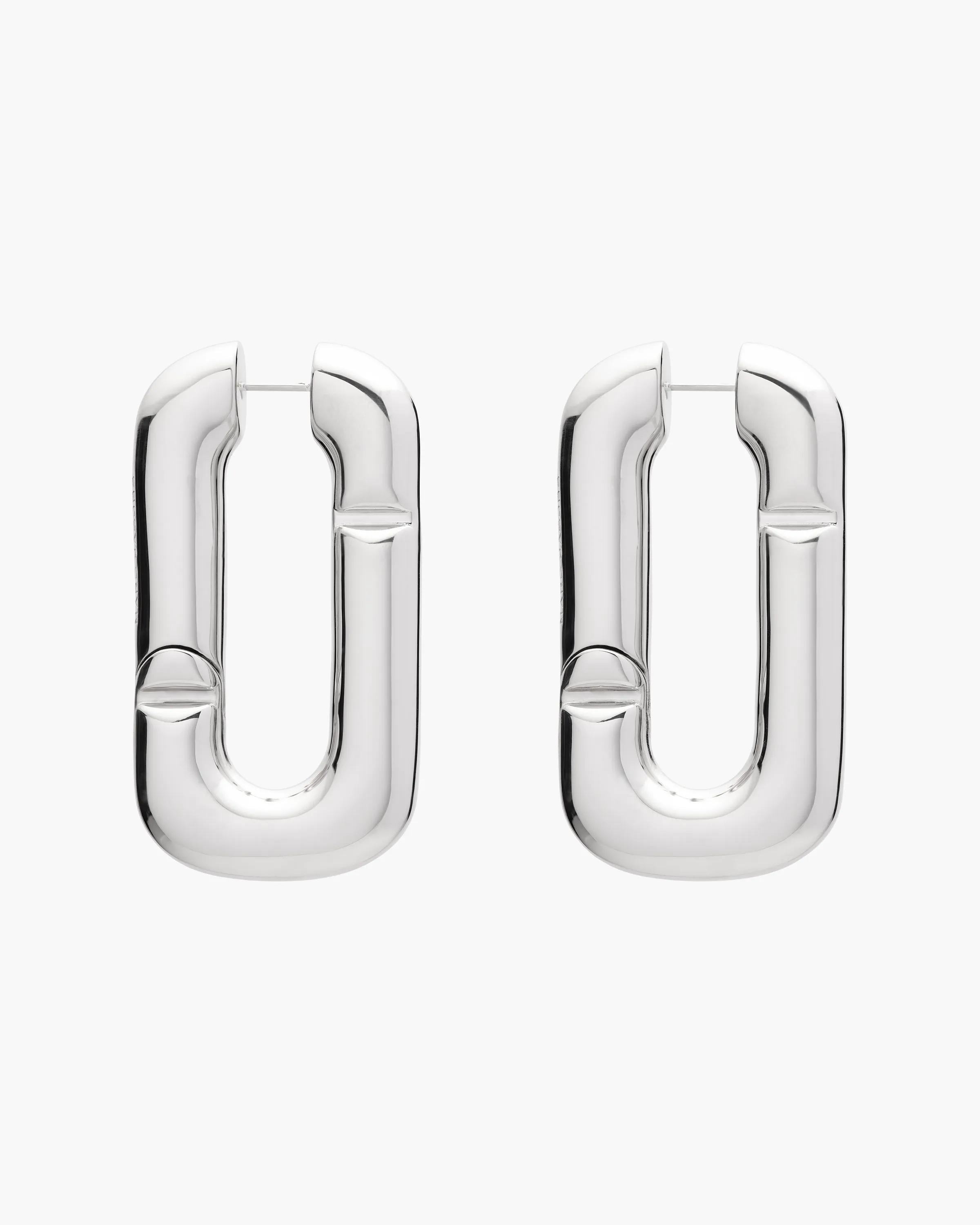MARC JACOBS Marc Jacobs The Pop J Marc Hoop Earrings in Silver　MARC JACOBS マーク ジェイコブス ザ ポップ J マーク フープ ピアス シルバー MARC