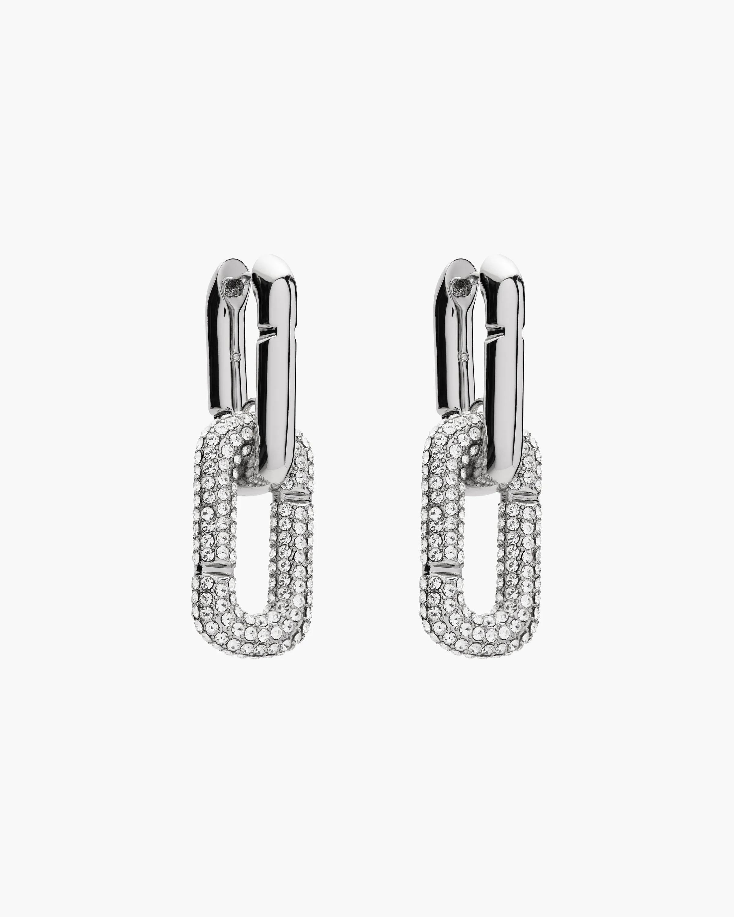 MARC JACOBS Marc Jacobs The Pop J Marc Pave Drop Earring Earrings in Silver/Crystal　MARC JACOBS マーク ジェイコブス ザ ポップ J マーク パヴェ ドロップ イヤリング ピアス シルバー/クリスタル MARC