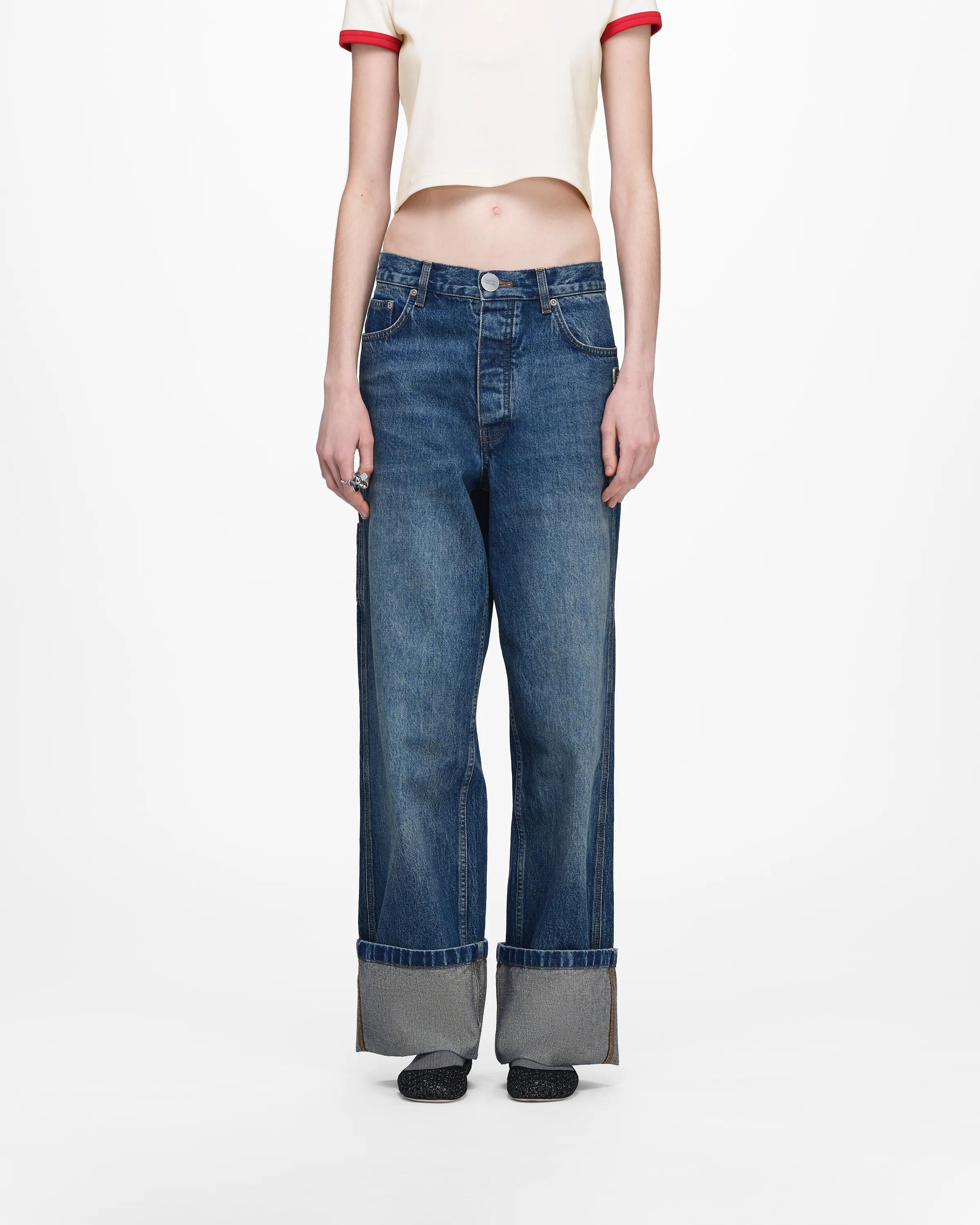 MARC JACOBS Marc Jacobs Wide Leg Jeans in Medium Wash Indigo, Size 31　MARC JACOBS マーク ジェイコブス ワイドレッグ ジーンズ ミディアム ウォッシュ インディゴ、サイズ 31 MARC