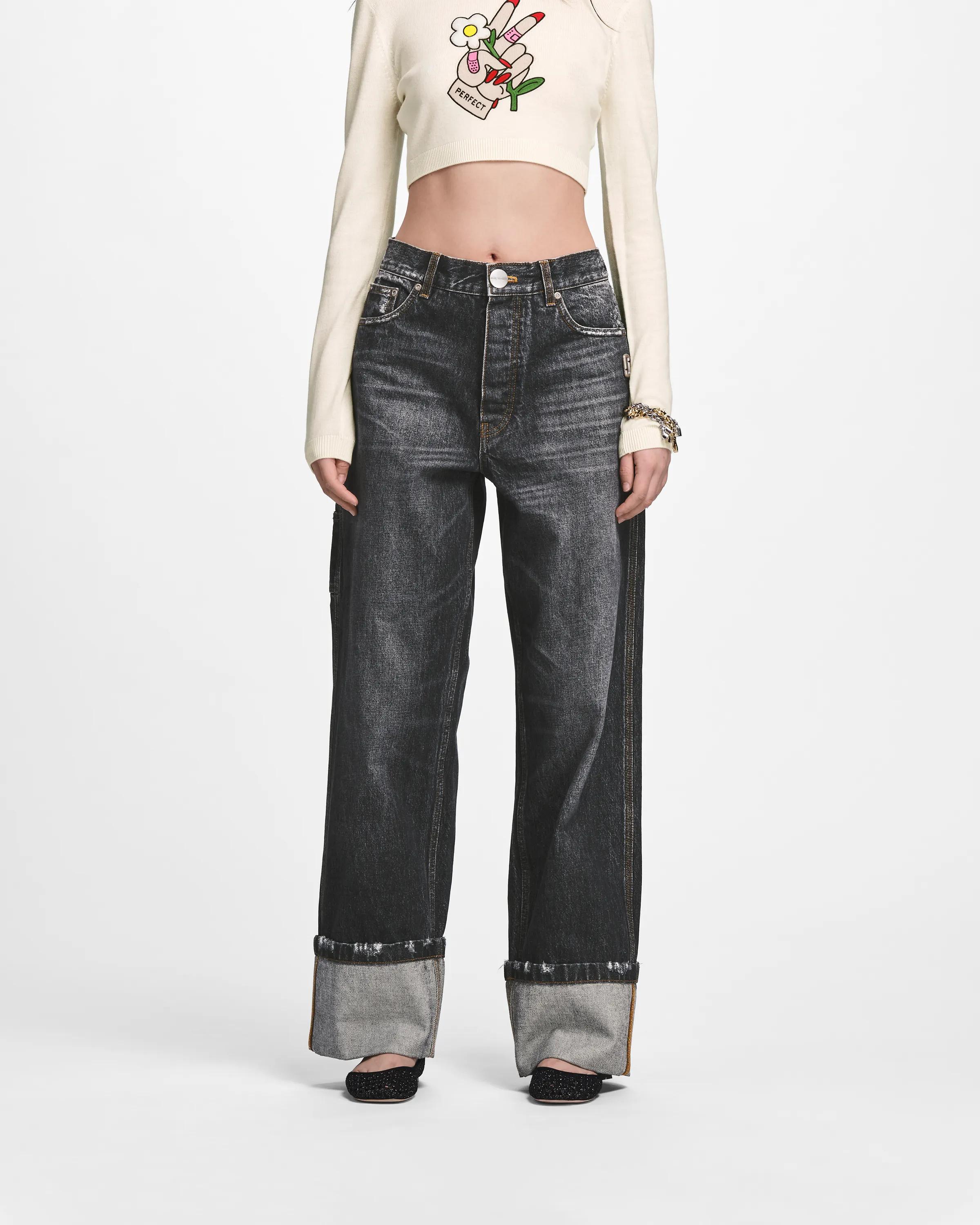 MARC JACOBS Marc Jacobs Wide Leg Jeans in Asphalt Wash, Size 31　MARC JACOBS マーク ジェイコブス ワイドレッグ ジーンズ アスファルト ウォッシュ、サイズ 31 MARC
