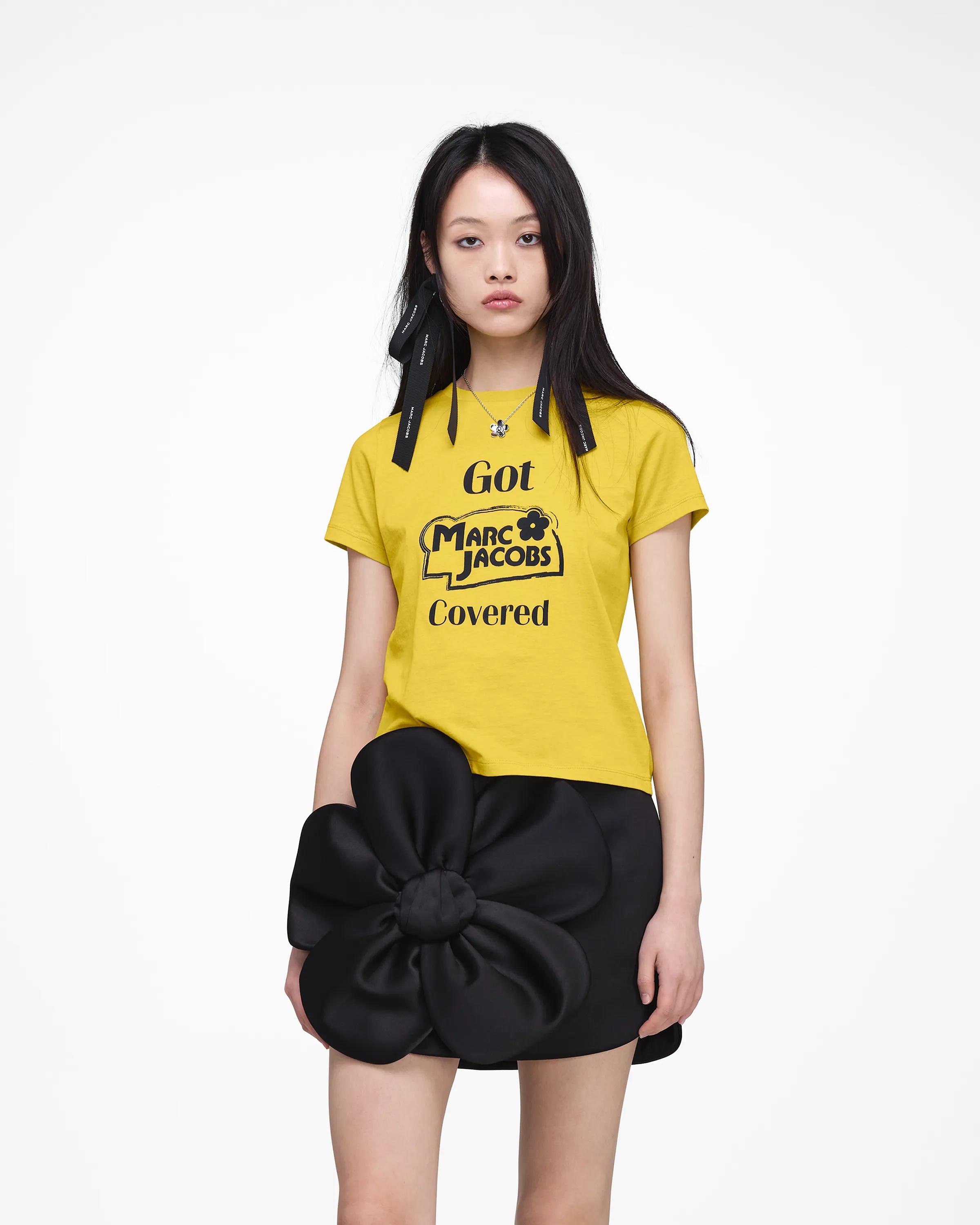 MARC JACOBS Marc Jacobs Summer Femme Tee in Yellow Multi, Size XL　MARC JACOBS マーク ジェイコブス サマー ファム Tシャツ イエロー マルチ、サイズ XL MARC