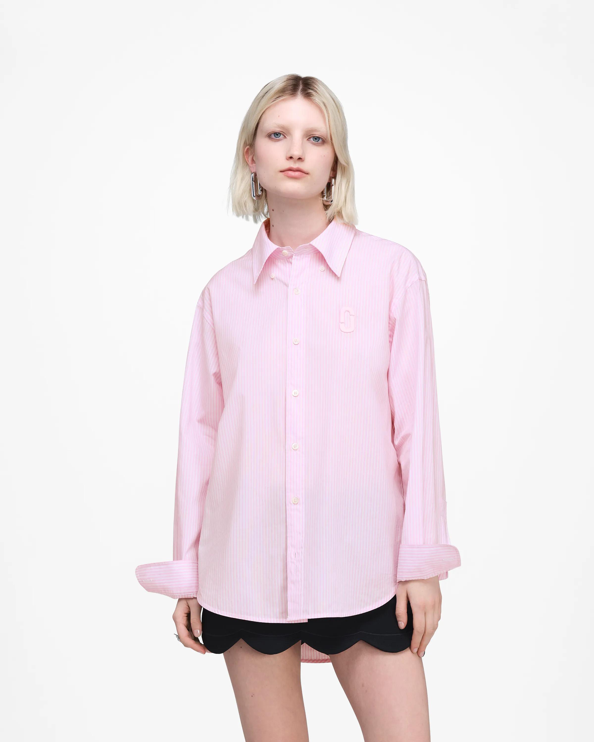 MARC JACOBS Marc Jacobs Pop J Marc Poplin Shirt in Ribbon Pink Multi, Size XL　MARC JACOBS マーク ジェイコブス ポップ J マーク ポプリン シャツ リボン ピンク マルチ、サイズ XL MARC