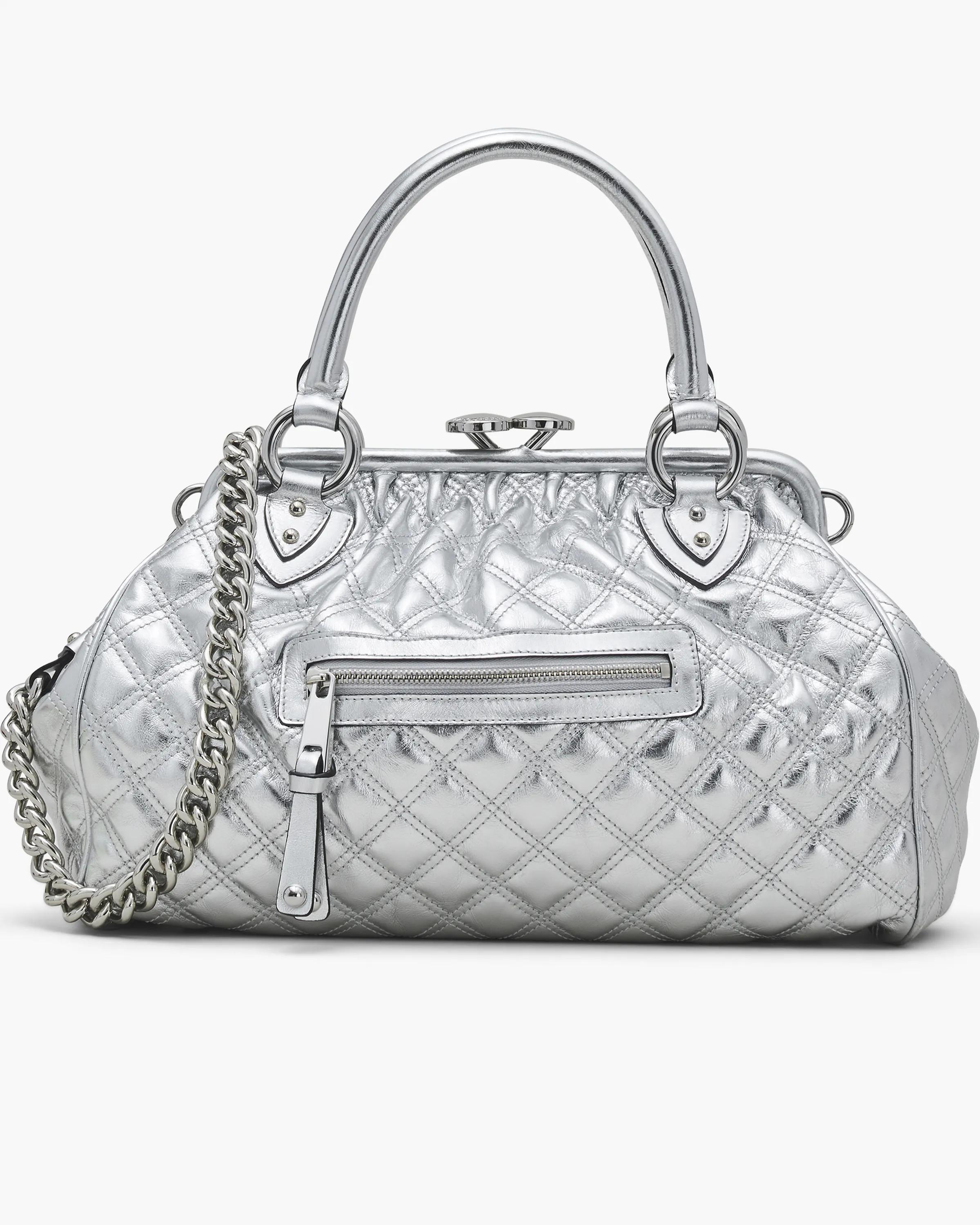 Re-Edition Quilted Metallic Leather Stam Bag