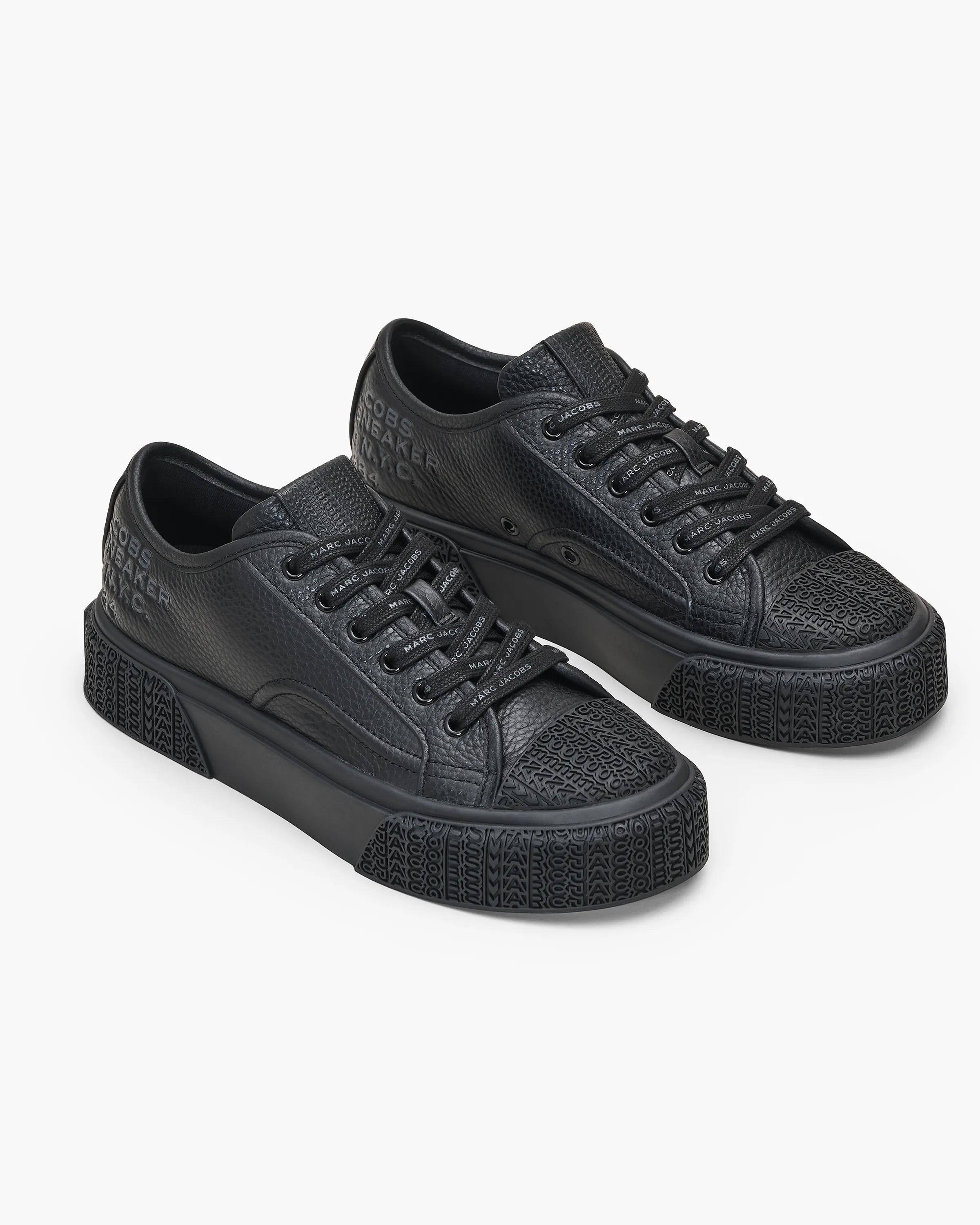 MARC JACOBS Marc Jacobs The Leather Sneaker in Black　MARC JACOBS マーク ジェイコブス レザー スニーカー ブラック MARC