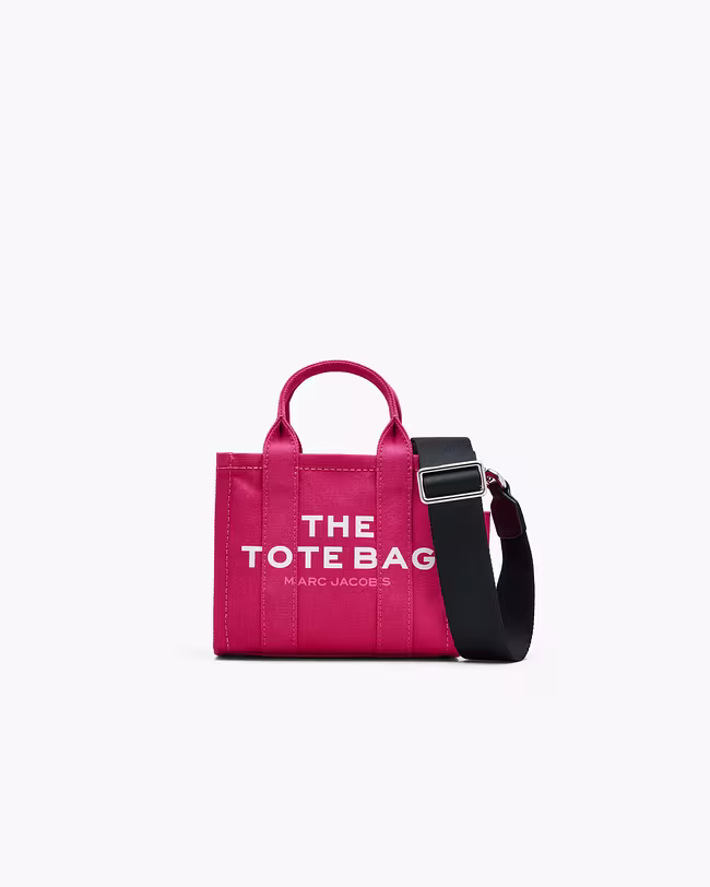 The Canvas Crossbody Tote Bag (Raspberry Pink)