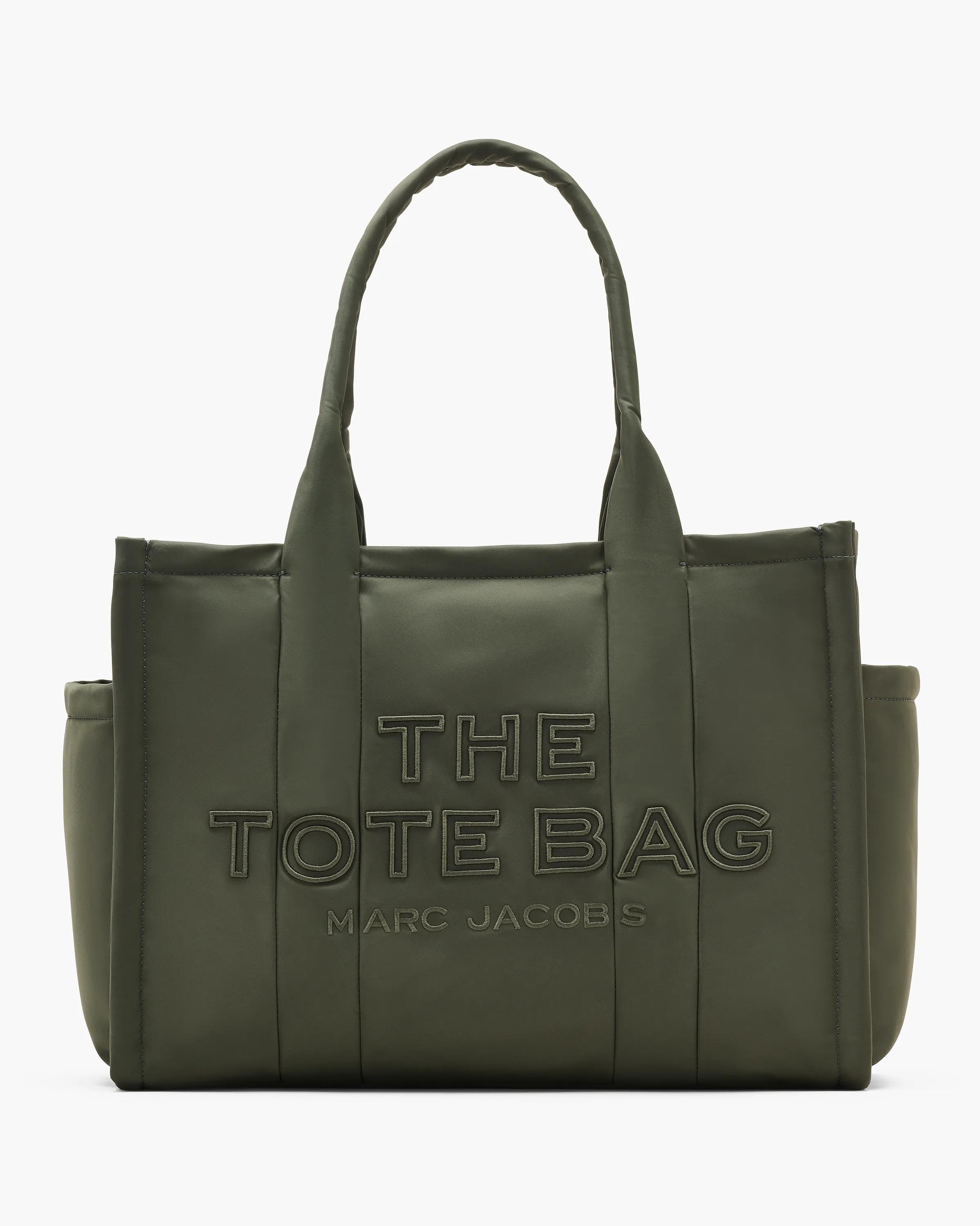 MARC JACOBS Marc Jacobs The Puffy Nylon Large Tote Bag in Army Green　MARC JACOBS マーク ジェイコブス ザ パフィー ナイロン ラージ トート バッグ (アーミー グリーン) MARC