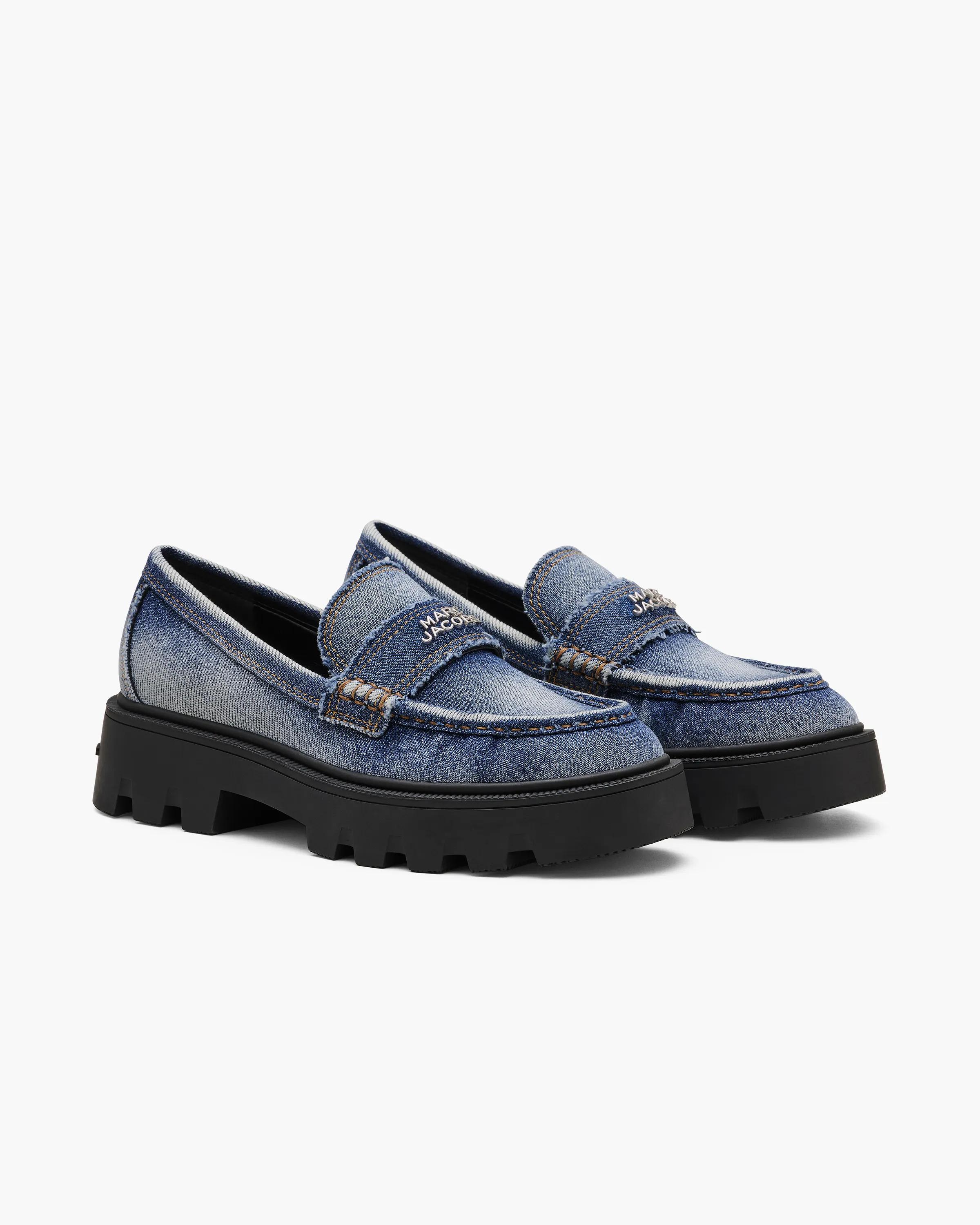 MARC JACOBS Marc Jacobs The Faded Denim Frankie Loafer in Faded Vintage Indigo, Size 41　MARC JACOBS マーク ジェイコブス ザ フェイデッド デニム フランキー ローファー フェイデッド ヴィンテージ インディゴ、サイズ 41 MARC