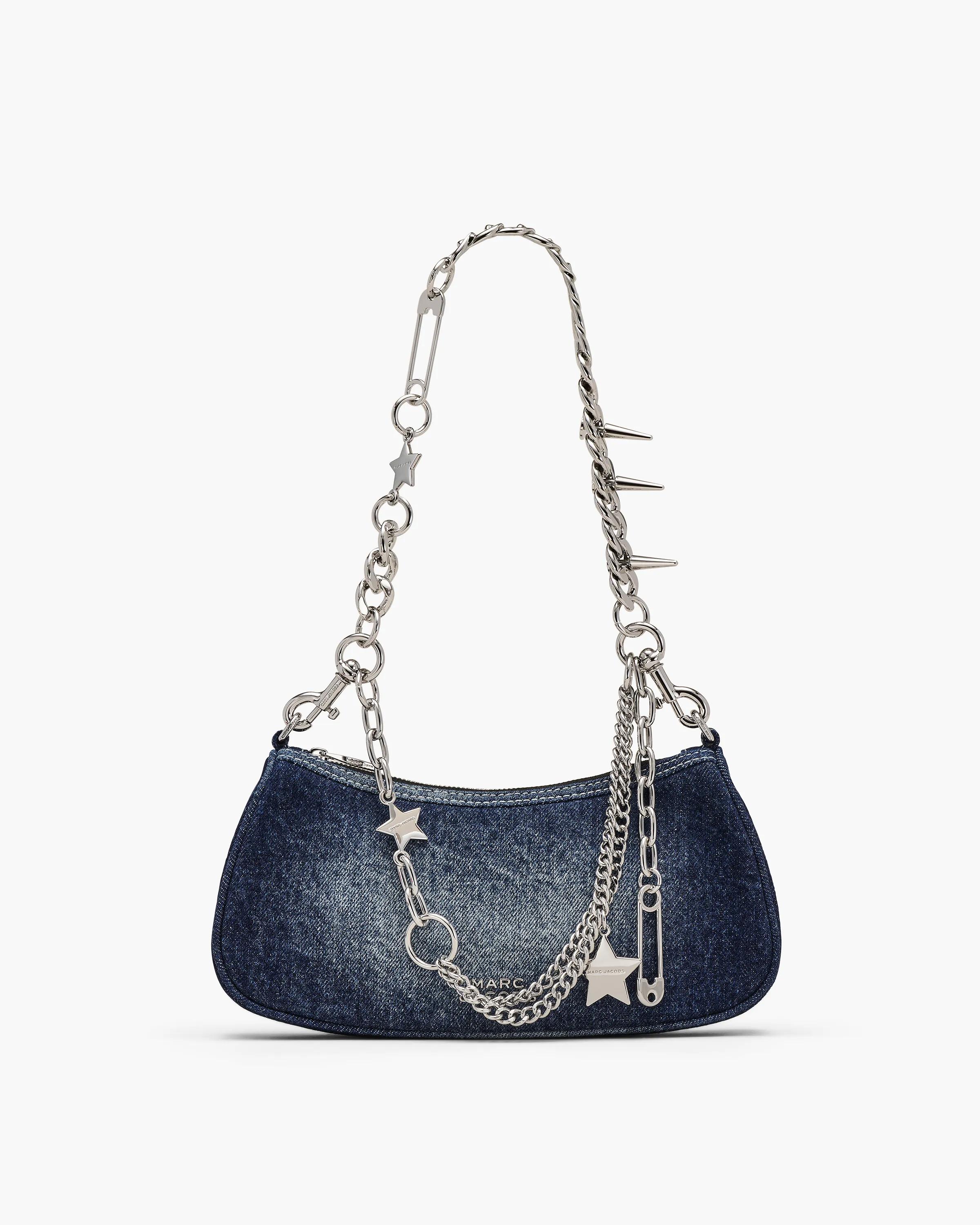 MARC JACOBS Marc Jacobs The Faded Denim Charm Shoulder Bag in Faded Vintage Indigo　MARC JACOBS マーク ジェイコブス ザ フェイデッド デニム チャーム ショルダーバッグ (フェイデッド ヴィンテージ インディゴ) MARC