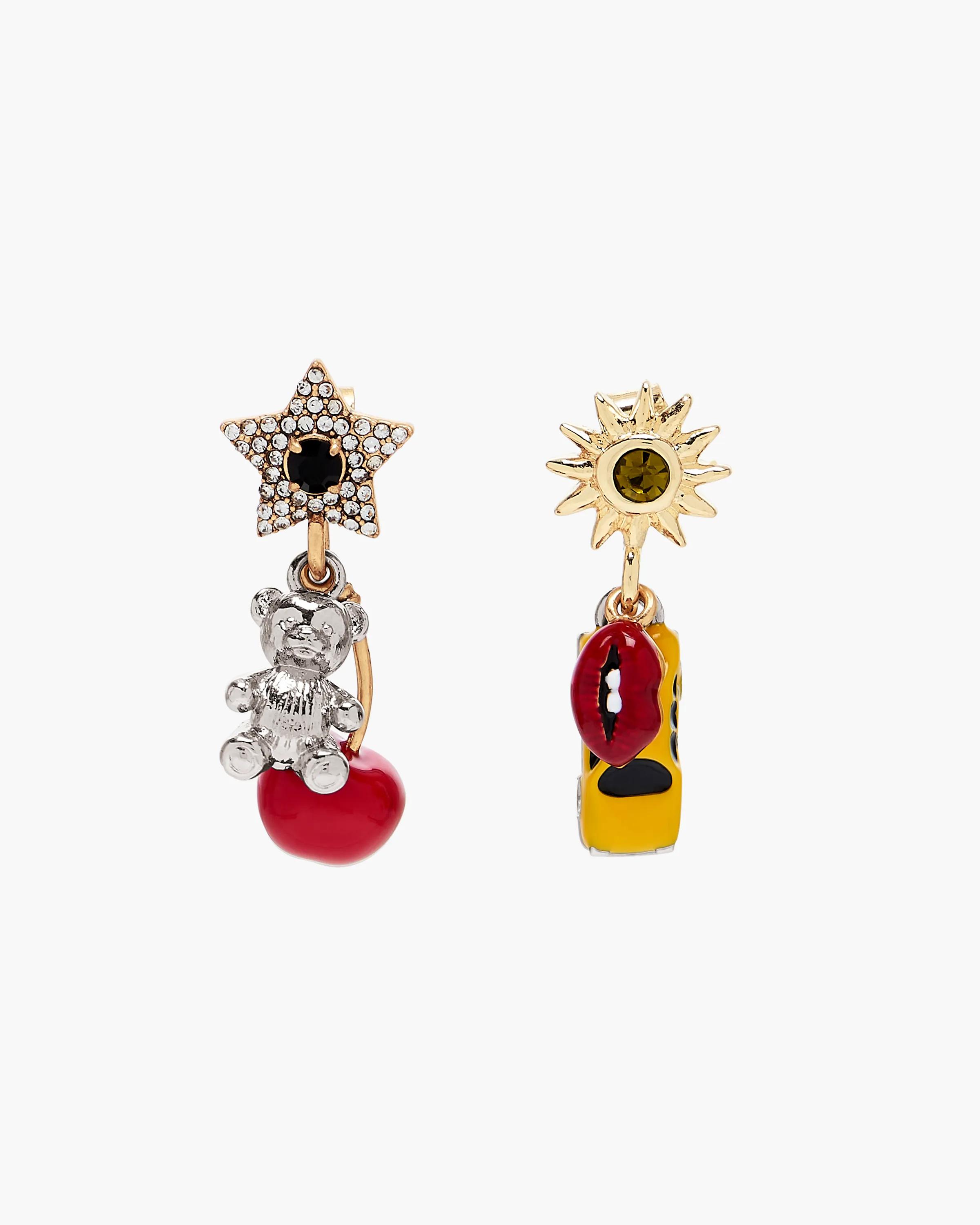 MARC JACOBS Marc Jacobs The Trinket Charm Cluster Earrings in Silver/Multi　MARC JACOBS マーク ジェイコブス ザ トリンケット チャーム クラスター イヤリング シルバー/マルチ MARC