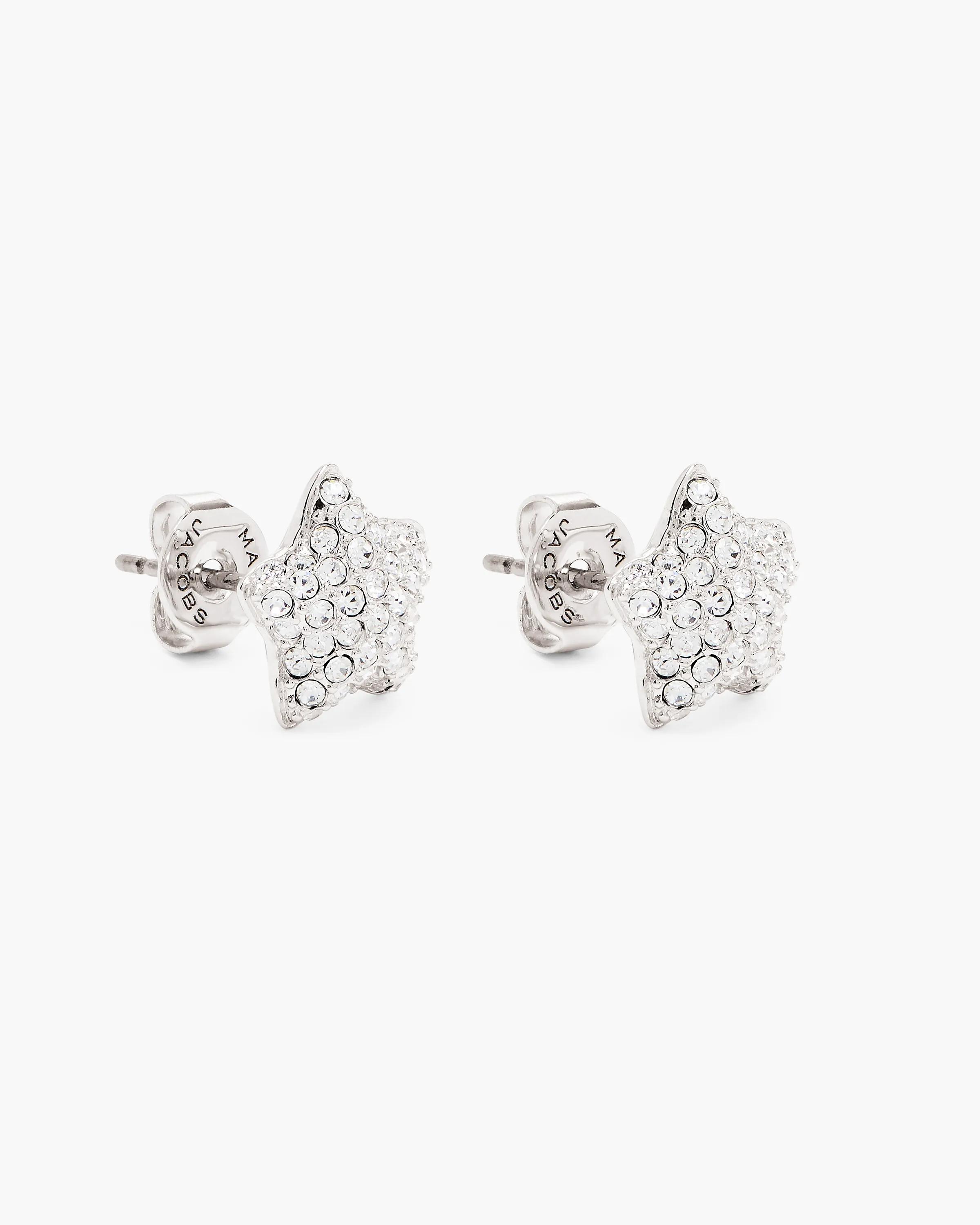 MARC JACOBS Marc Jacobs The Star Pave Stud Earrings in Silver/Crystal　MARC JACOBS マーク ジェイコブス ザ スター パヴェ スタッド ピアス シルバー/クリスタル MARC