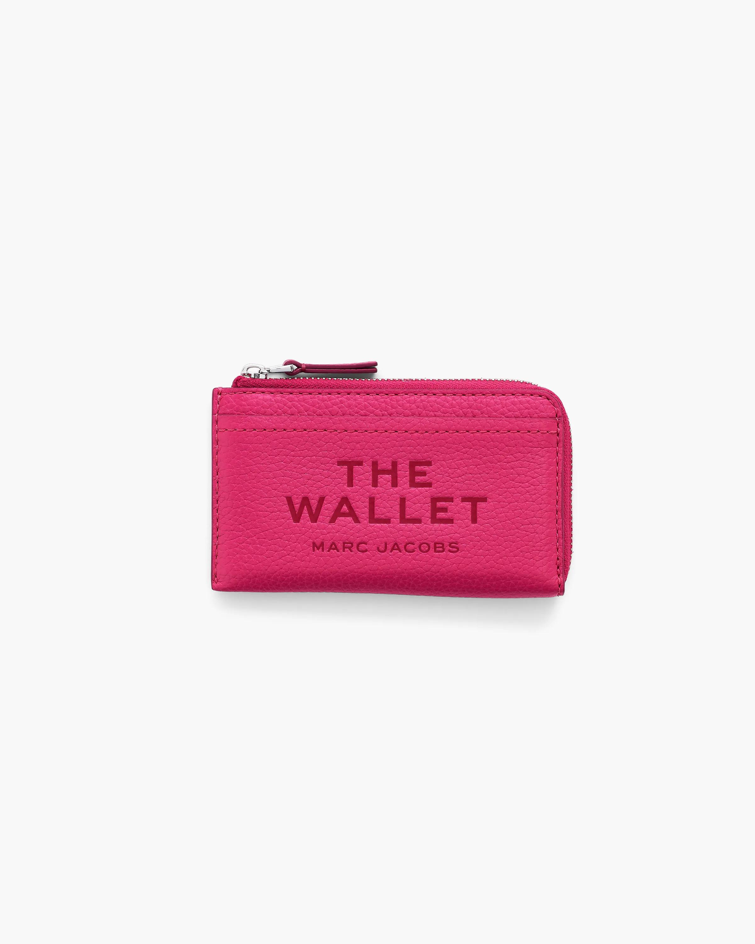 MARC JACOBS Marc Jacobs The Leather Top Zip Multi Wallet in Raspberry Pink　MARC JACOBS マーク ジェイコブス レザー トップ ジップ マルチ ウォレット ラズベリー ピンク MARC