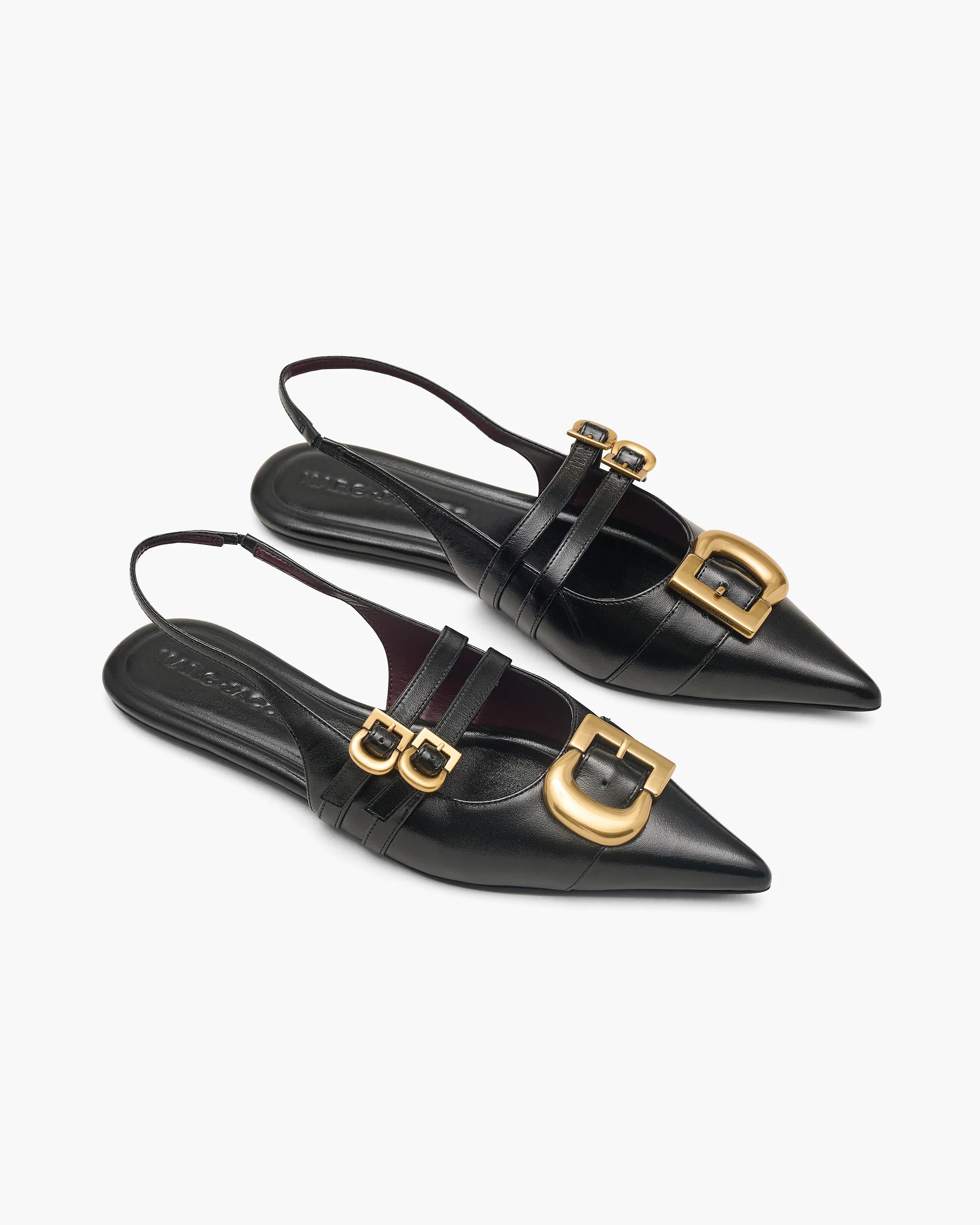 MARC JACOBS Marc Jacobs The Doll Shoe Slingback in Black, Size 38　MARC JACOBS マーク ジェイコブス ザ ドール シューズ スリングバック ブラック、サイズ 38 MARC