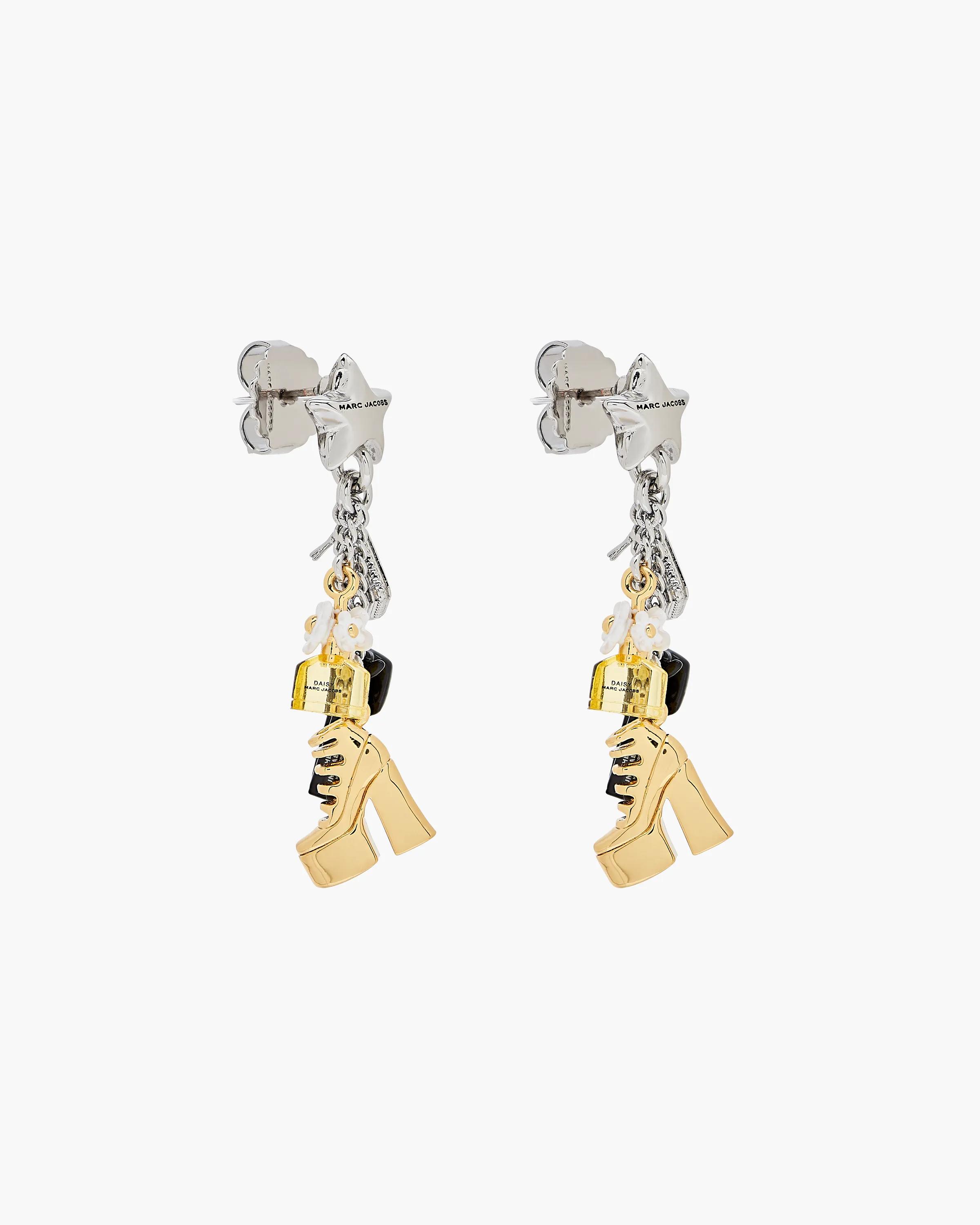 MARC JACOBS Marc Jacobs The Mini Icon Charm Earrings in Gold/Silver　MARC JACOBS マーク ジェイコブス ザ ミニ アイコン チャーム ピアス ゴールド/シルバー MARC