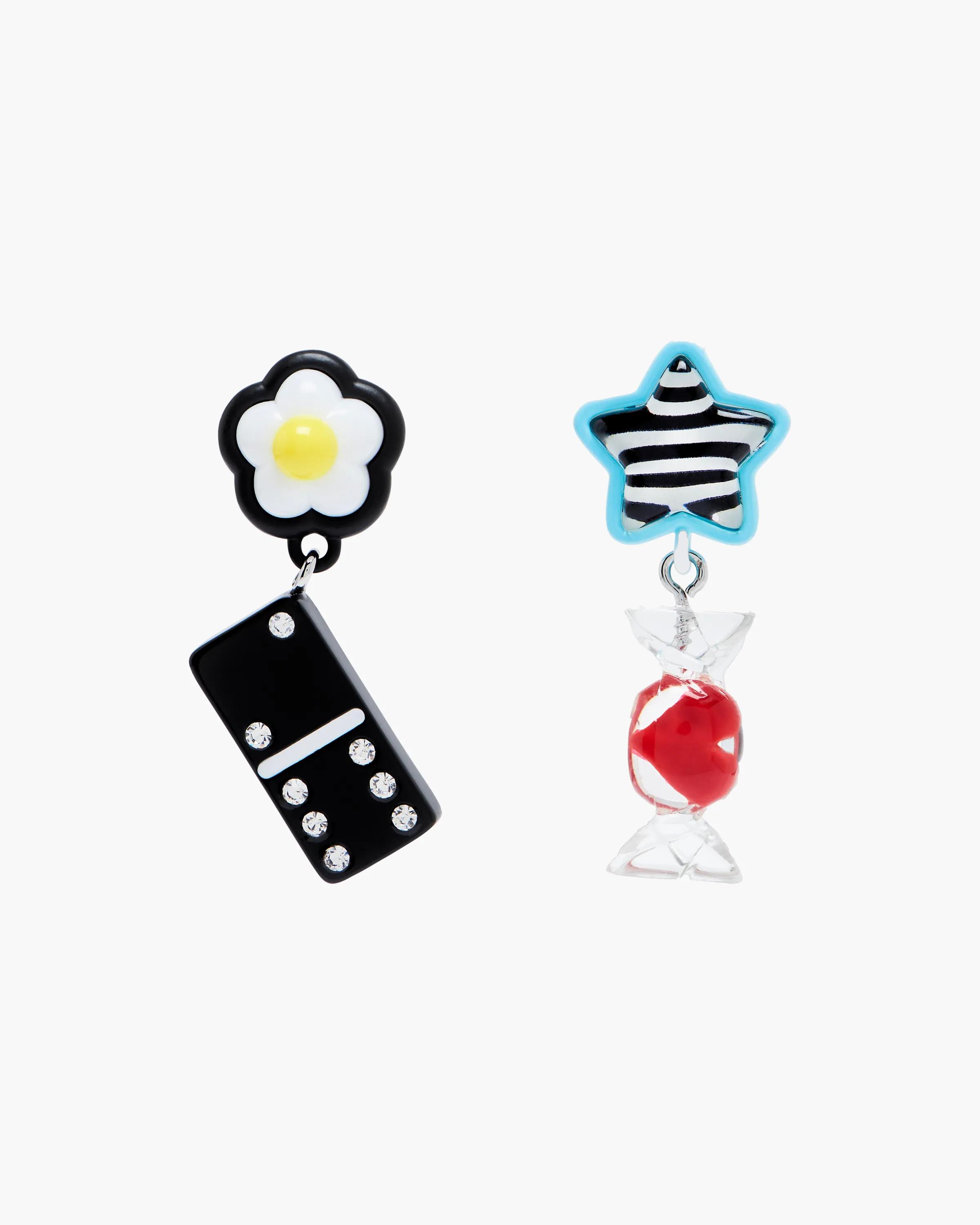 MARC JACOBS Marc Jacobs The Sticker Charm Earrings in Silver Multi　MARC JACOBS マーク ジェイコブス ザ ステッカー チャーム イヤリング シルバー マルチ MARC