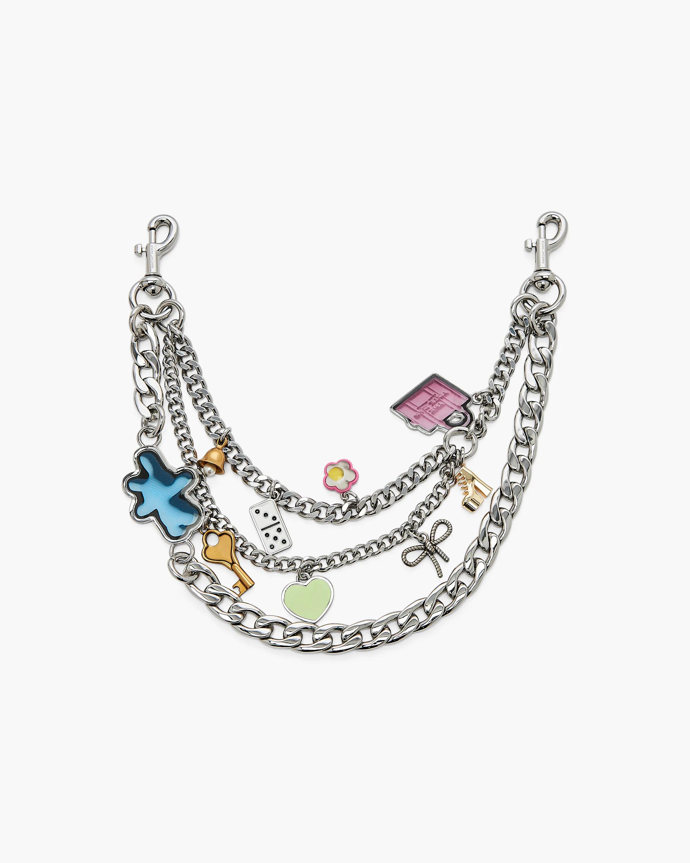MARC JACOBS Marc Jacobs The Sticker Chain Shoulder Strap in Nickel　MARC JACOBS マーク ジェイコブス ザ ステッカー チェーン ショルダー ストラップ (ニッケル) MARC