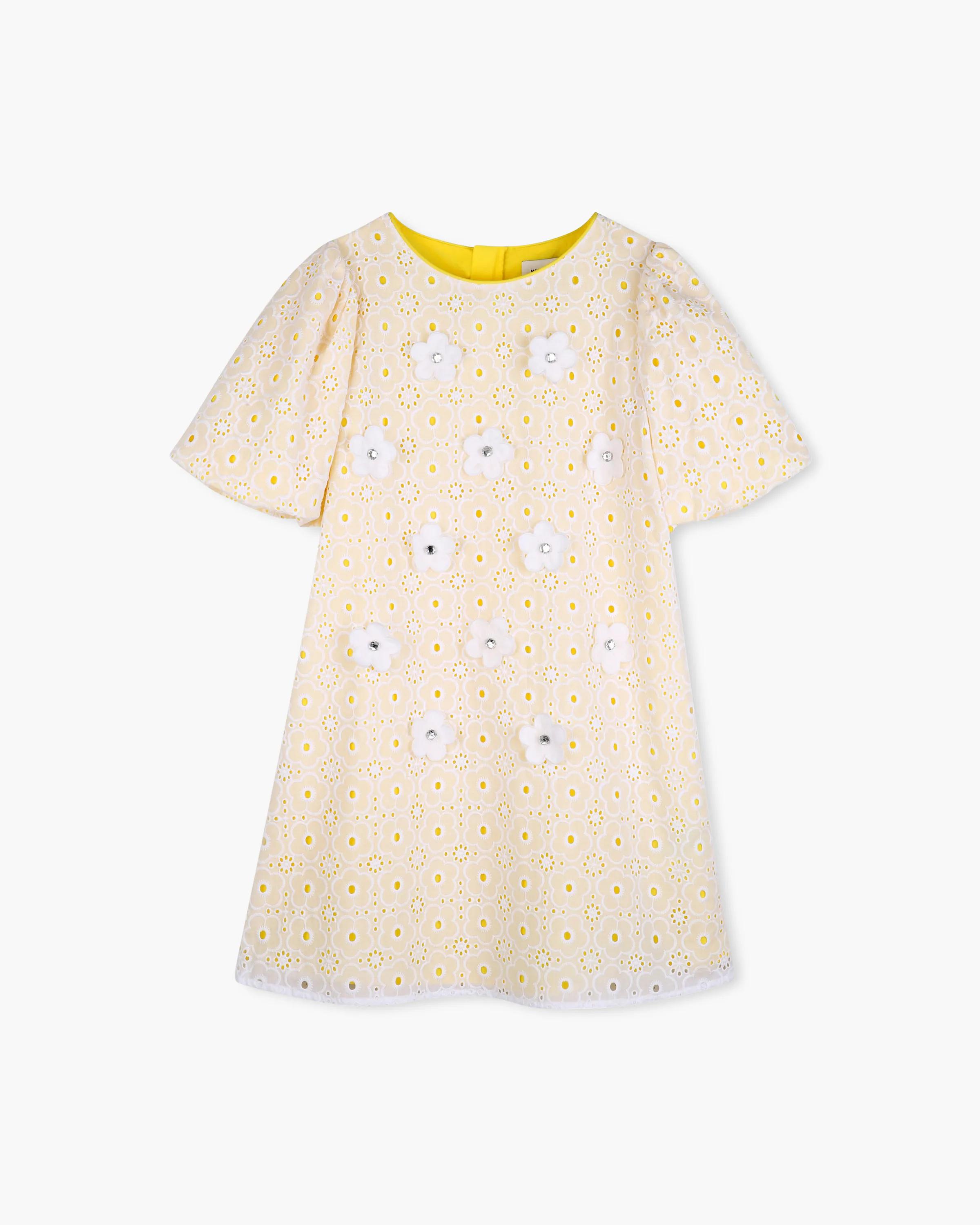 MARC JACOBS Marc Jacobs The Eyelet Daisy Dress in White, Size 5Y　MARC JACOBS マーク ジェイコブス ザ アイレット デイジー ドレス ホワイト、サイズ 5Y MARC