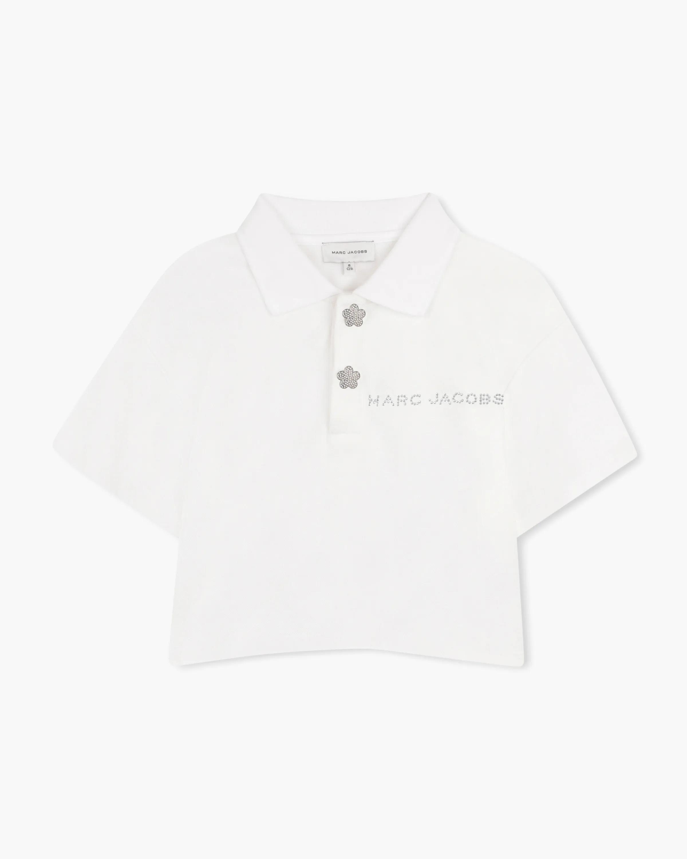 MARC JACOBS Marc Jacobs The Polo Shirt in White, Size 4Y　MARC JACOBS マーク ジェイコブス ザ ポロシャツ ホワイト、サイズ 4Y MARC