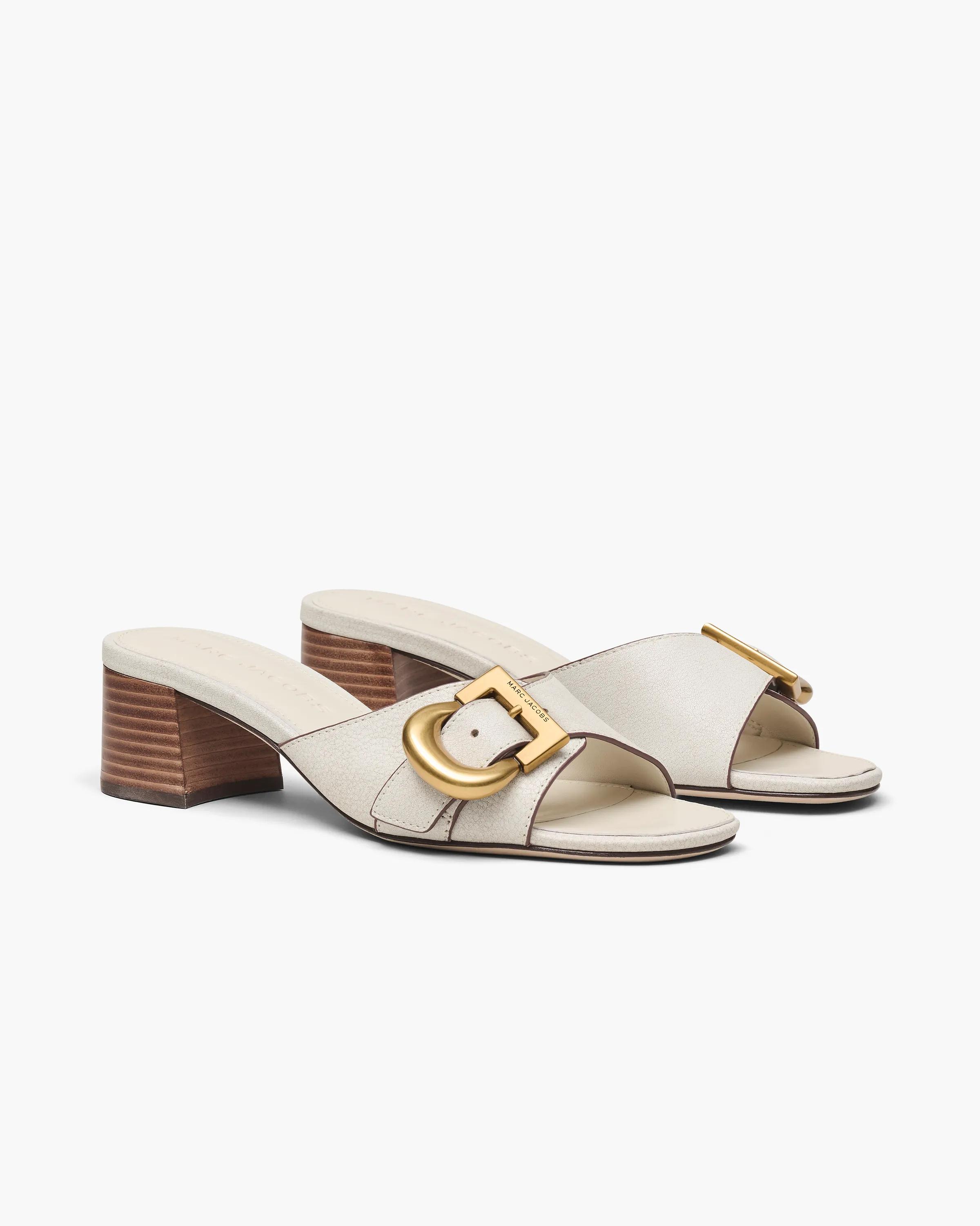 MARC JACOBS Marc Jacobs The Doll Heeled Sandal in White, Size 41　MARC JACOBS マーク ジェイコブス ザ ドール ヒール サンダル ホワイト、サイズ 41 MARC