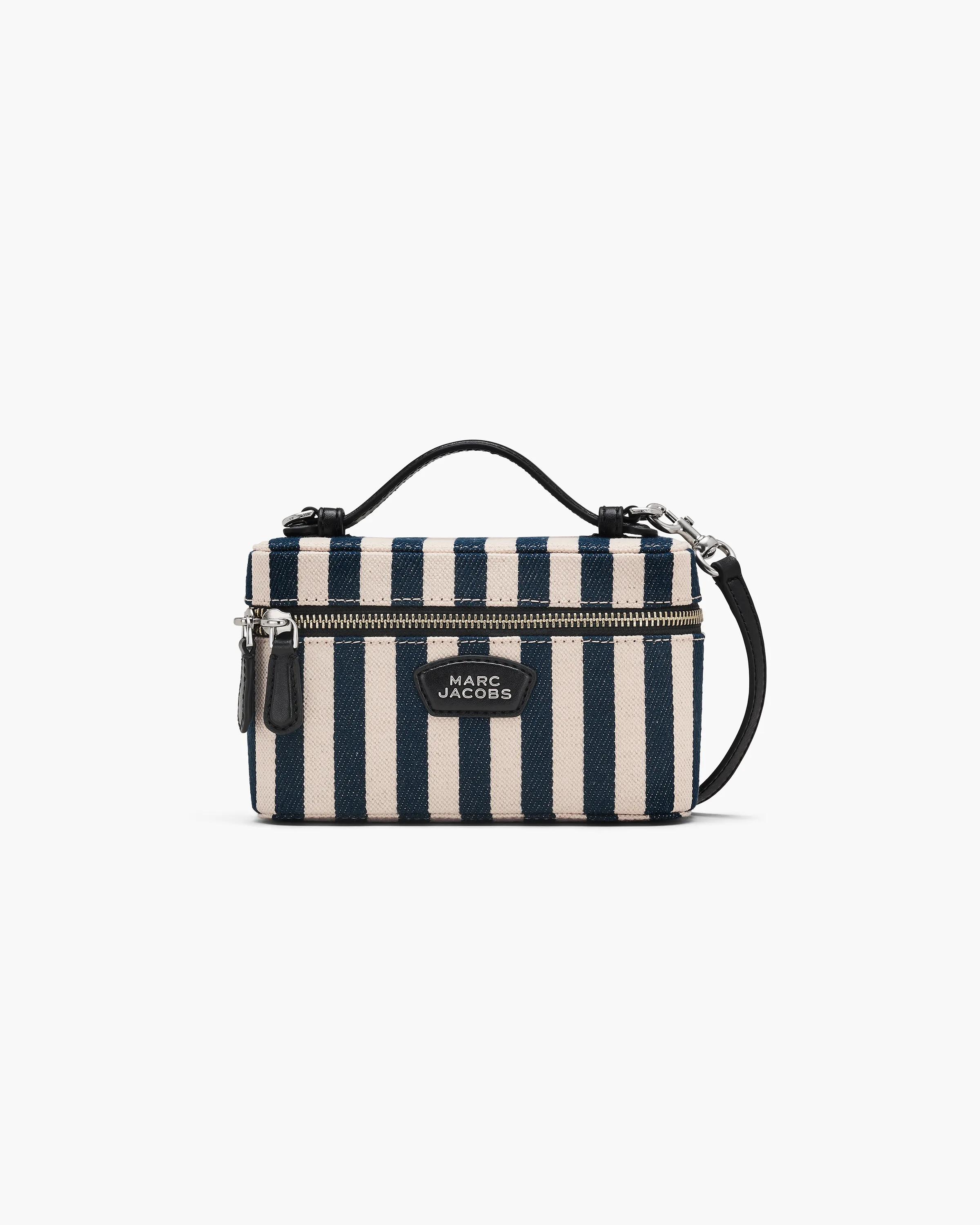 MARC JACOBS Marc Jacobs The Stripe Canvas Everyday Vanity Bag in Blue Sea Multi　MARC JACOBS マーク ジェイコブス ザ ストライプ キャンバス エブリデイ バニティ バッグ ブルー シー マルチ MARC