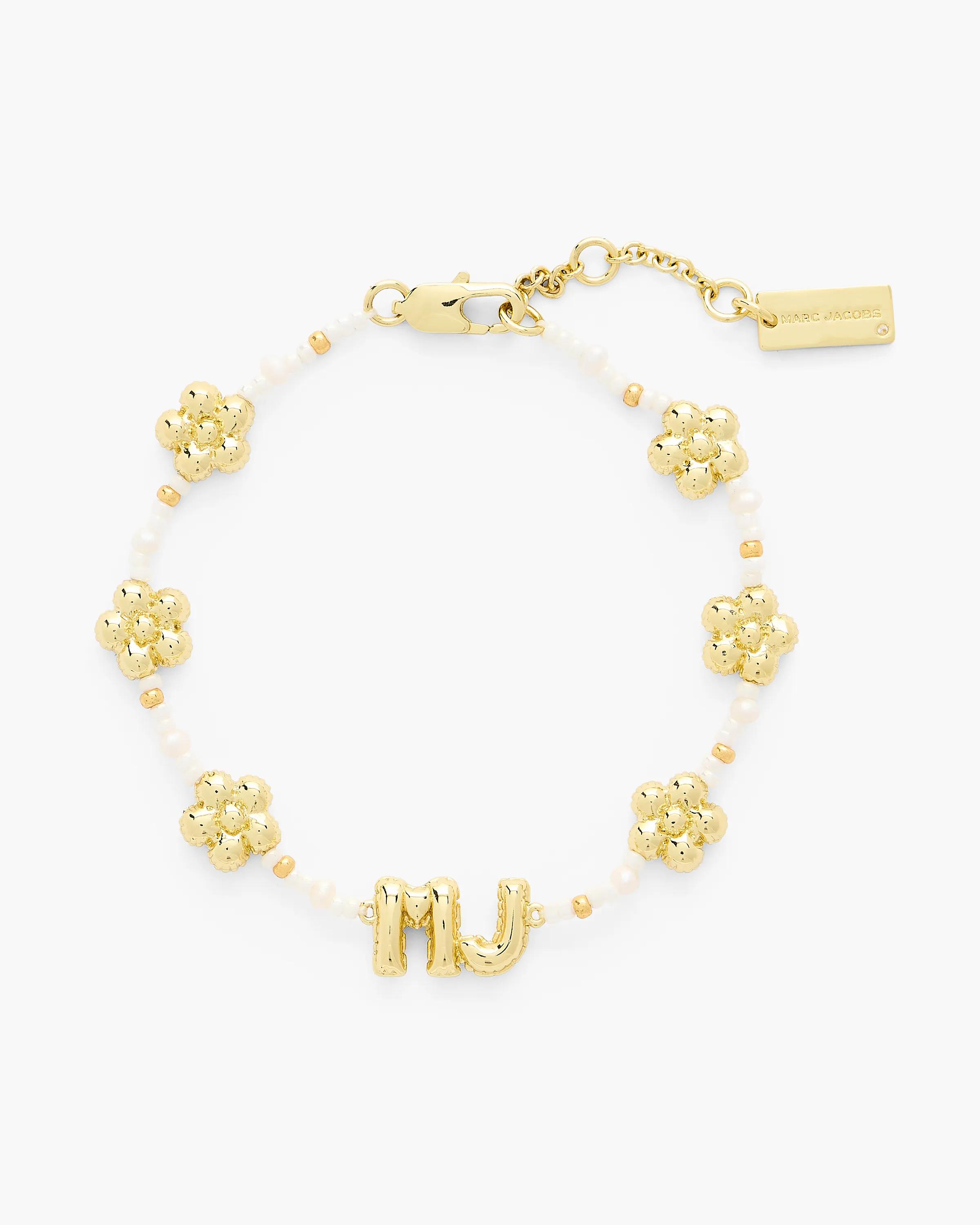 MARC JACOBS Marc Jacobs The Beaded Mj Balloon Bracelet in Gold/Cream　MARC JACOBS マーク ジェイコブス ザ ビーズ Mj バルーン ブレスレット ゴールド/クリーム MARC