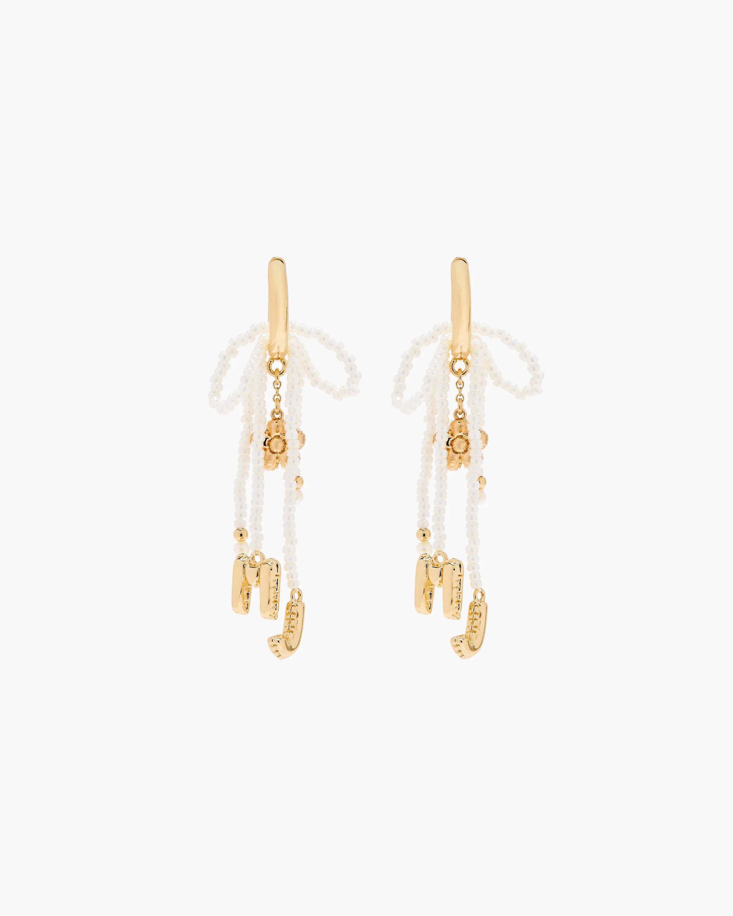 MARC JACOBS Marc Jacobs The Beaded MJ Balloon Earrnigs Earrings in Gold/Cream　MARC JACOBS マーク ジェイコブス ザ ビーズ MJ バルーン アーニグ イヤリング ゴールド/クリーム MARC