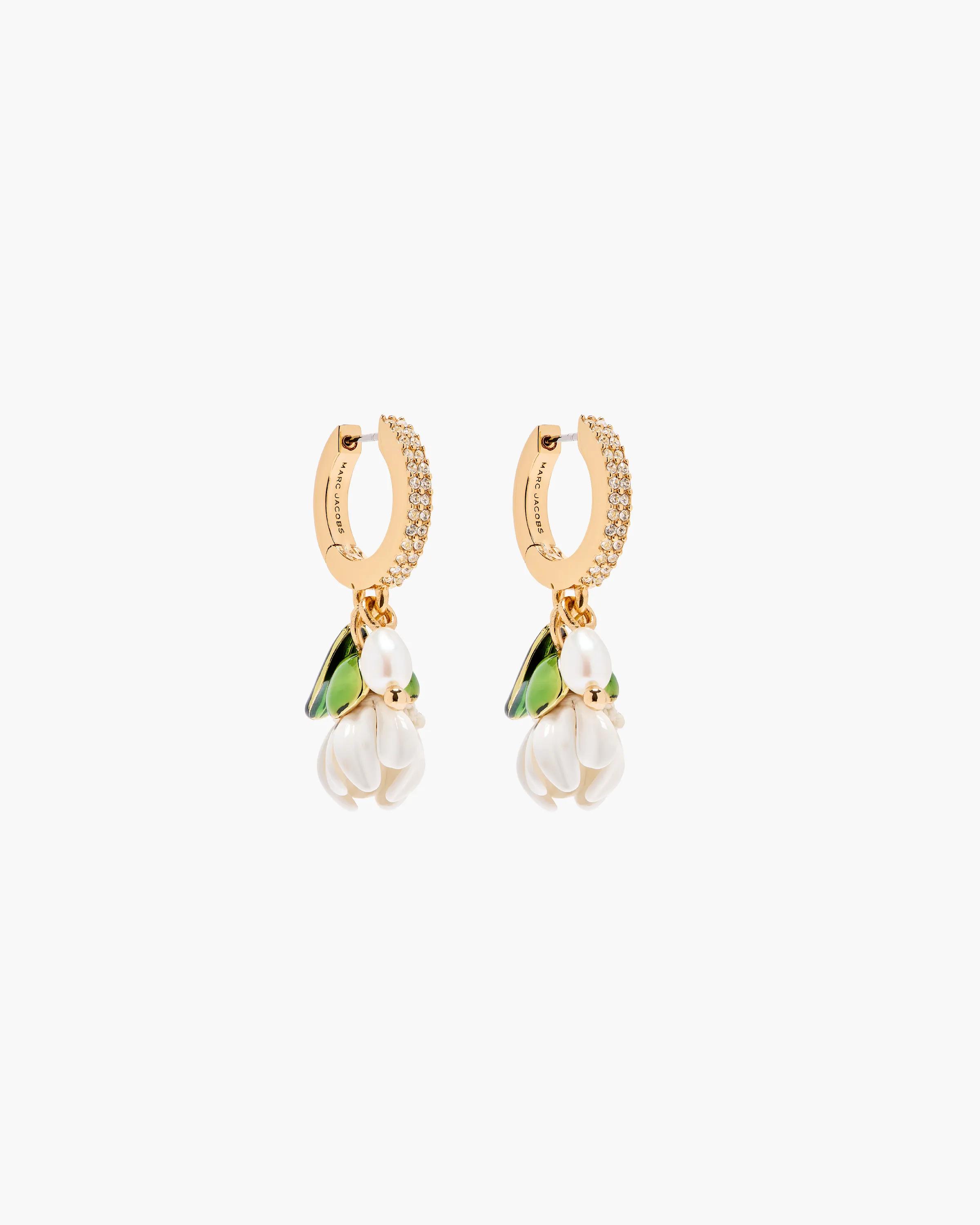 MARC JACOBS Marc Jacobs The Rooted Daisy Hoop Earrings in Gold/Multi　MARC JACOBS マーク ジェイコブス ザ ルーテッド デイジー フープ イヤリング ゴールド/マルチ MARC