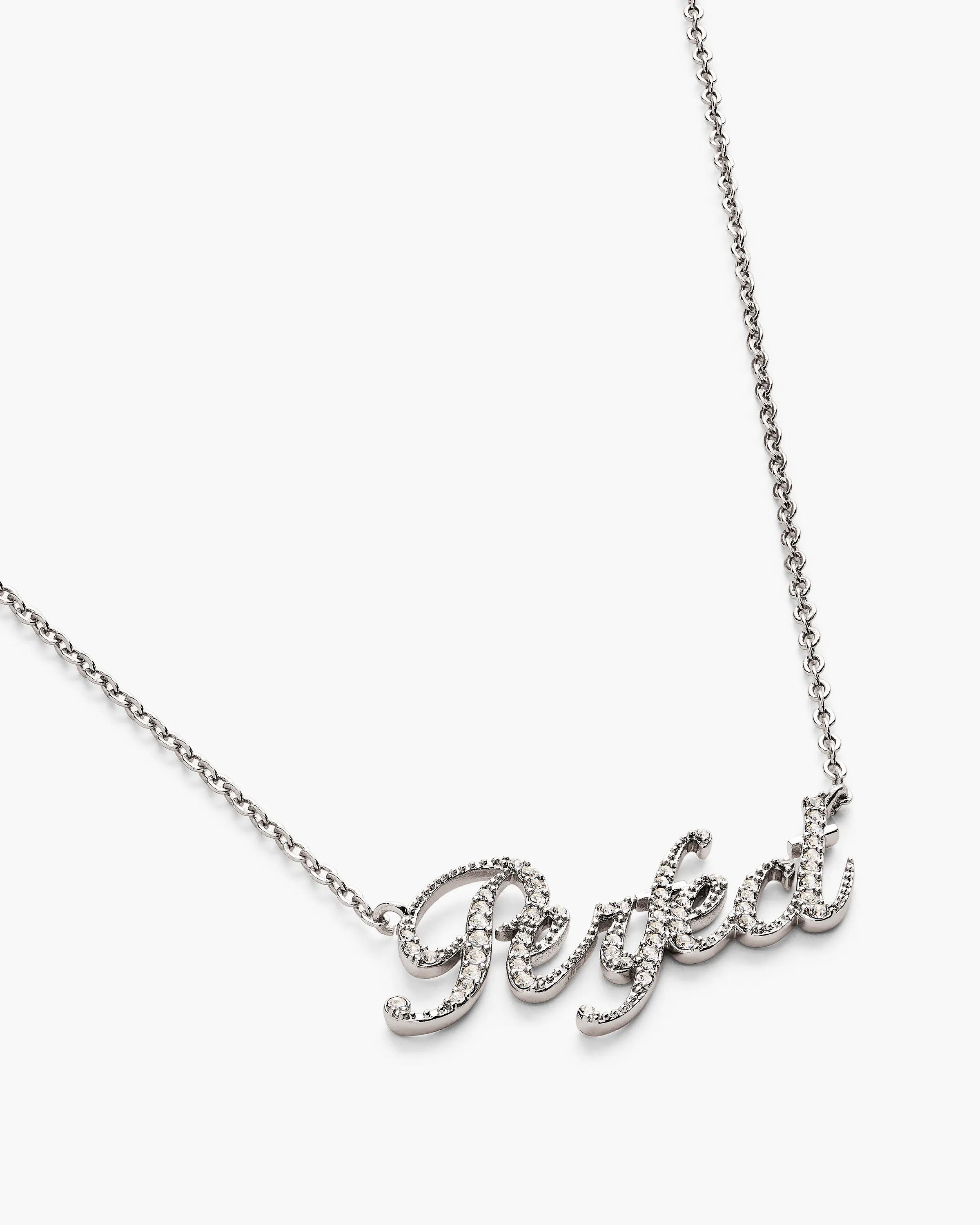 MARC JACOBS Marc Jacobs The Perfect Pave Necklace in Silver/Crystal　MARC JACOBS マーク ジェイコブス ザ パーフェクト パヴェ ネックレス シルバー/クリスタル MARC