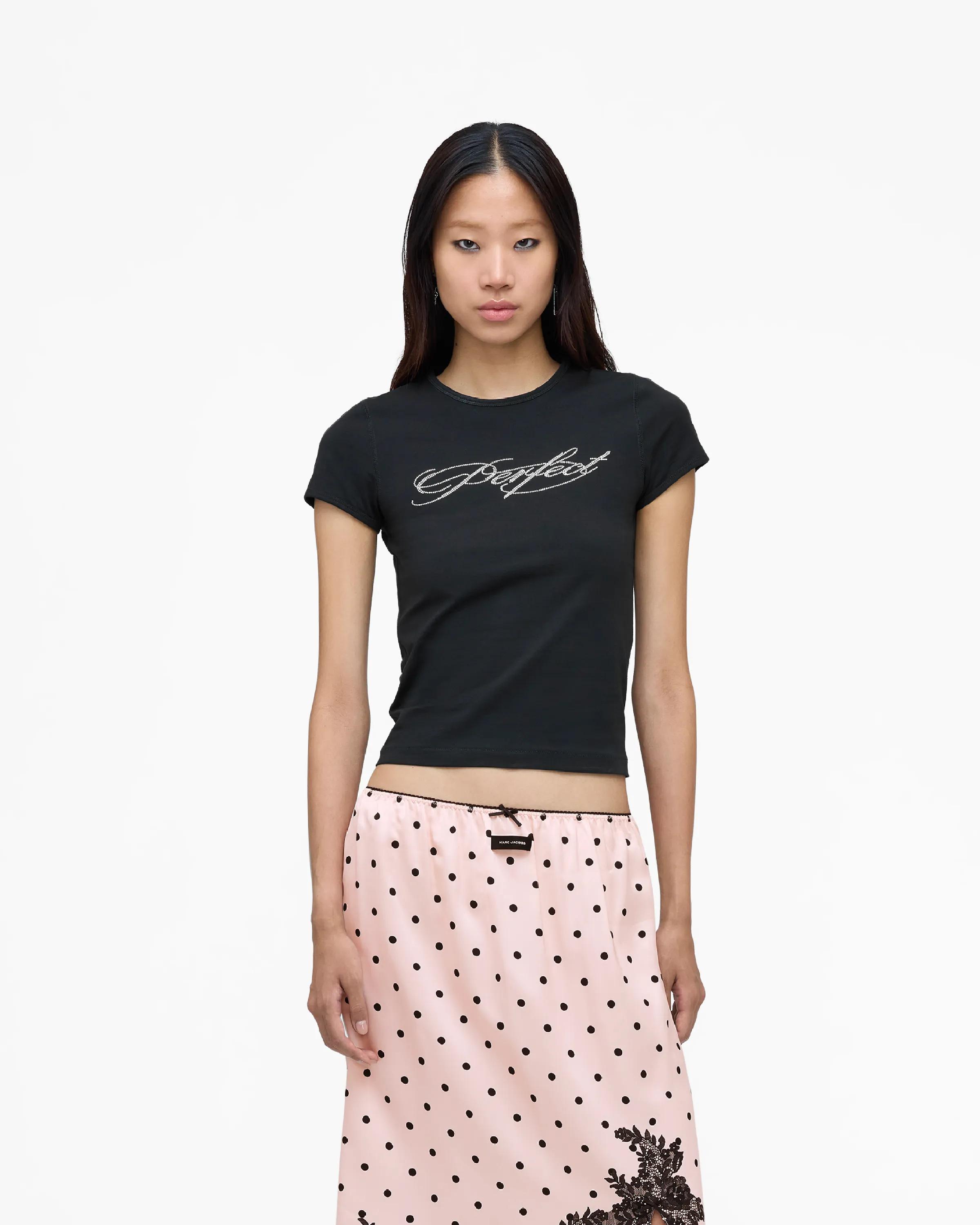 MARC JACOBS Marc Jacobs Perfect Shrunken Tee in Black, Size XL　MARC JACOBS マーク ジェイコブス パーフェクト シュランケン T シャツ ブラック、サイズ XL MARC
