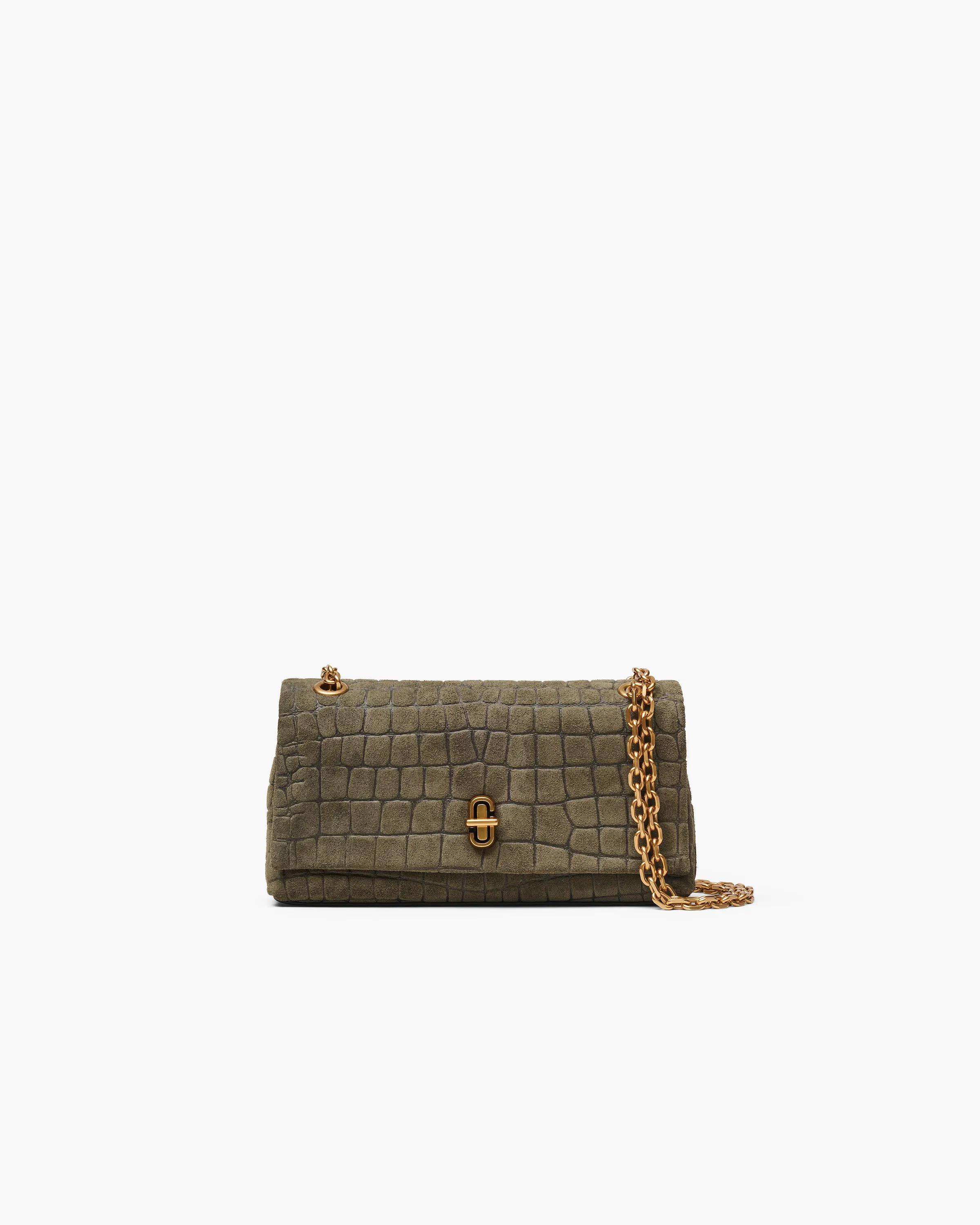 MARC JACOBS Marc Jacobs The Croc Dual Chain Mini Bag in Olive　MARC JACOBS マーク ジェイコブス ザ クロコ デュアル チェーン ミニ バッグ (オリーブ) MARC
