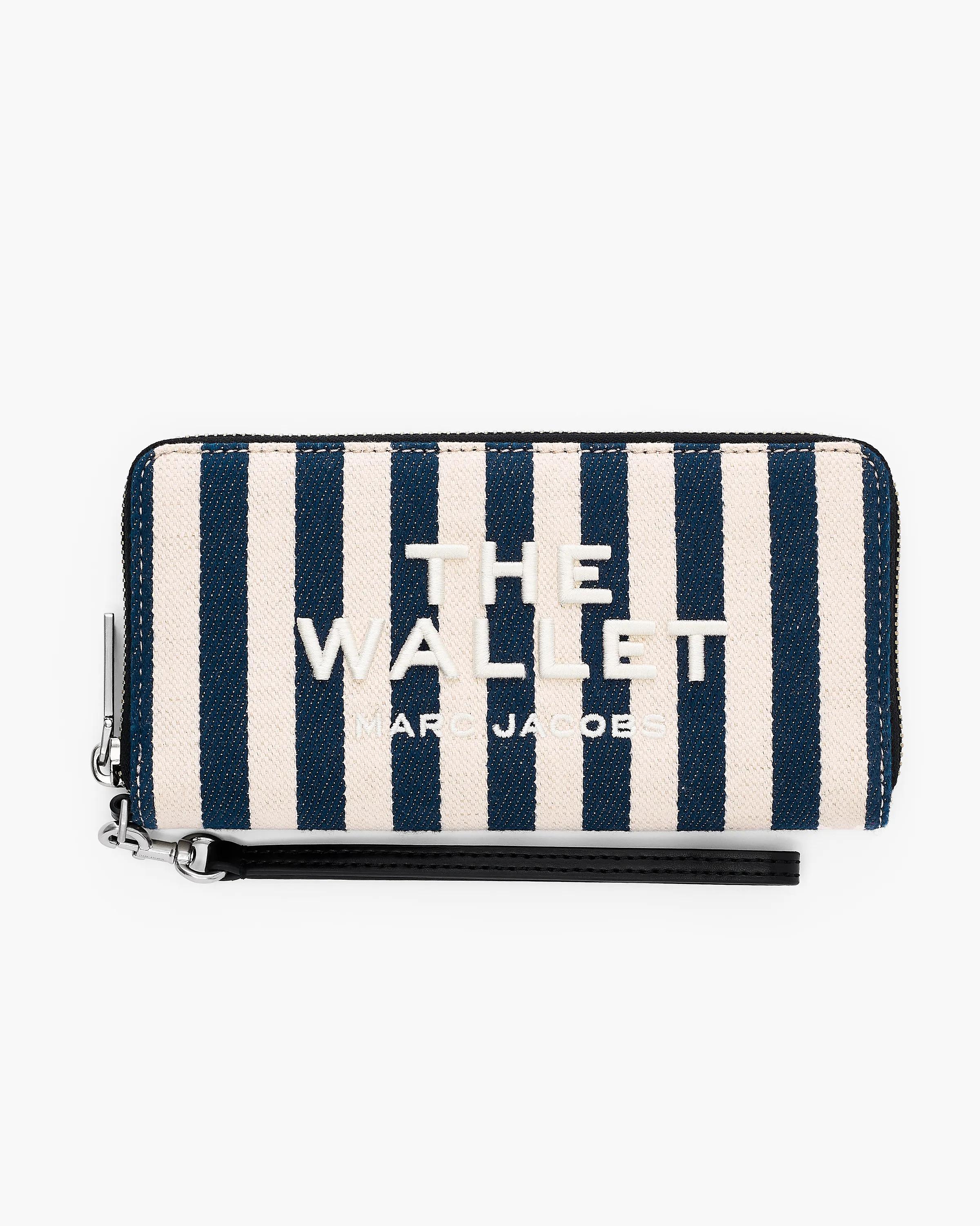 MARC JACOBS Marc Jacobs The Stripe Canvas Continental Wallet in Blue Sea Multi　MARC JACOBS マーク ジェイコブス ザ ストライプ キャンバス コンチネンタル ウォレット ブルー シー マルチ MARC