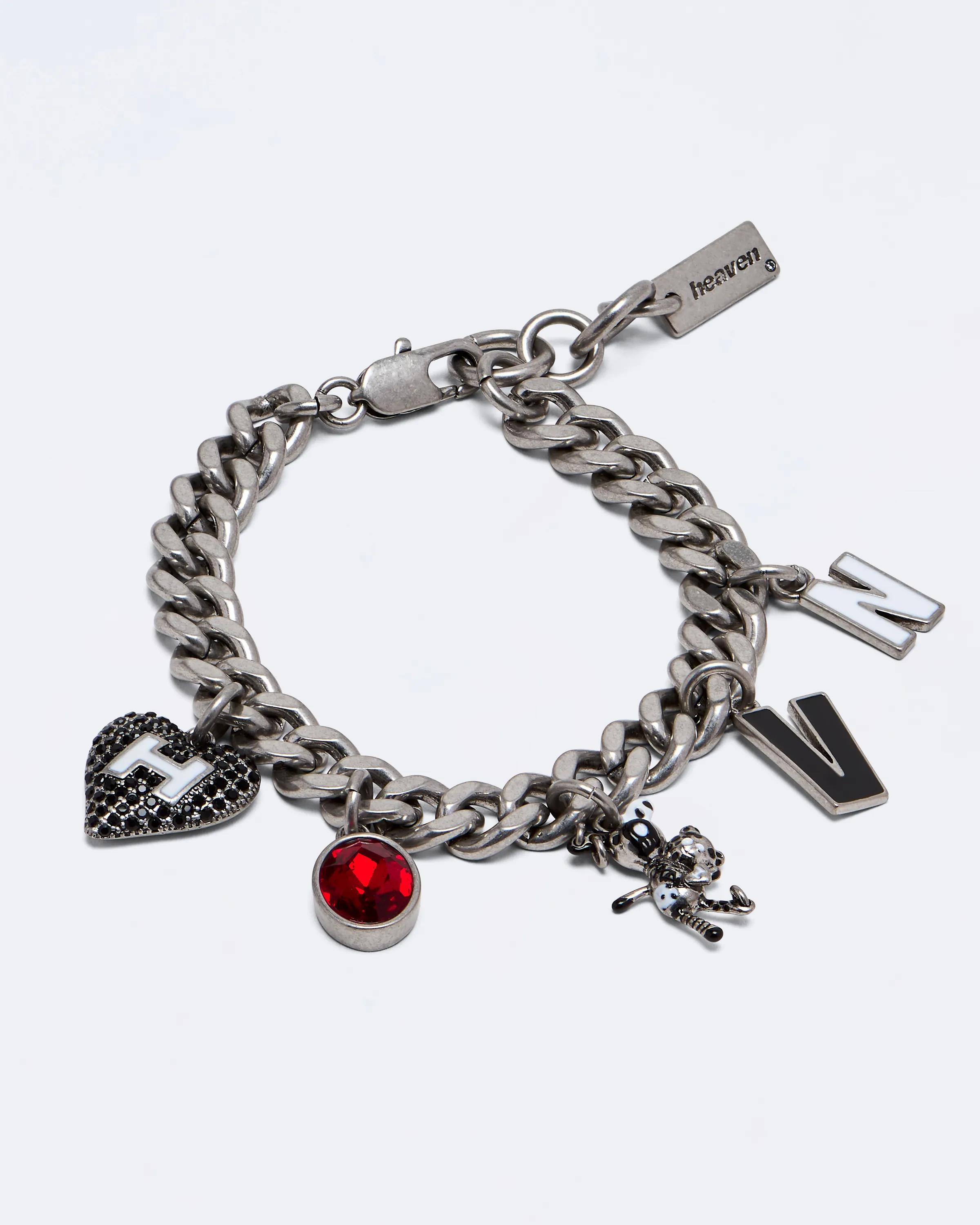 MARC JACOBS Marc Jacobs Teddy Charm Bracelet in Aged Silver　MARC JACOBS マーク ジェイコブス テディ チャーム ブレスレット (エイジド シルバー) MARC