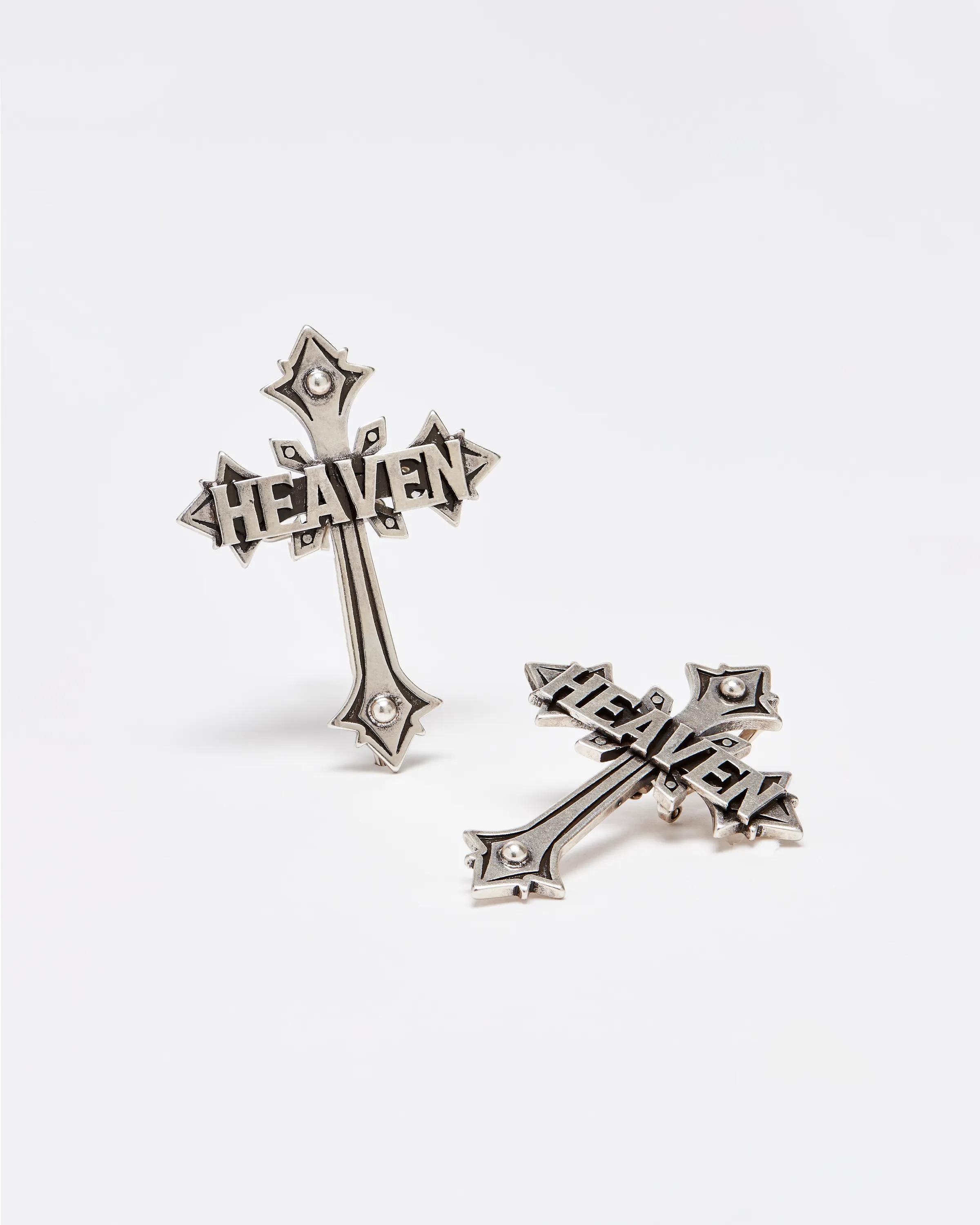 MARC JACOBS Marc Jacobs Cross Earrings in Aged Silver　MARC JACOBS マーク ジェイコブス クロス ピアス (エイジド シルバー) MARC