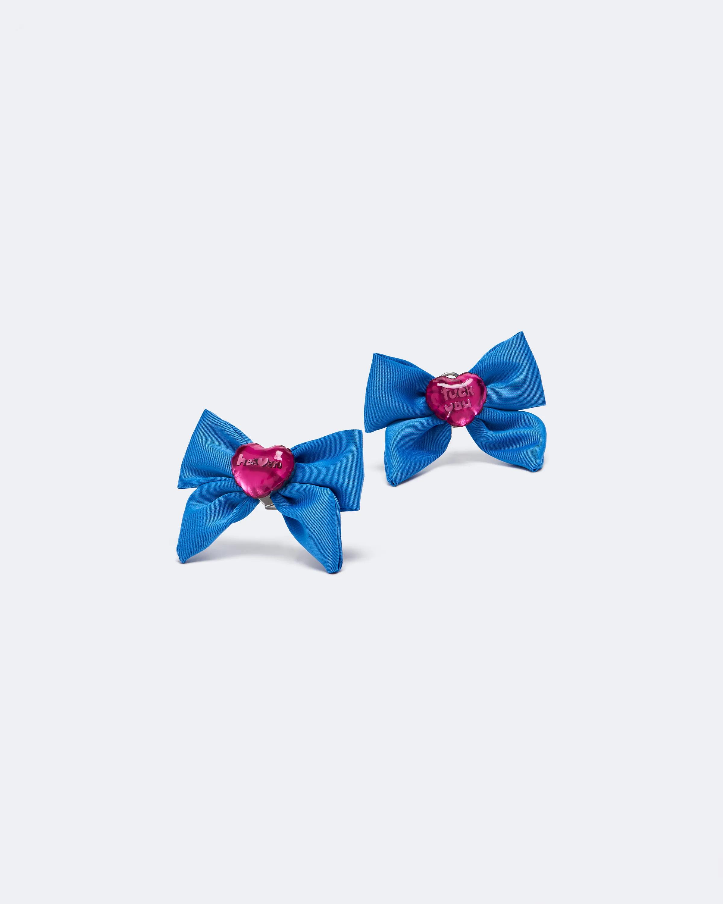 MARC JACOBS Marc Jacobs Heart Bow Earrings in Blue Multi　MARC JACOBS マーク ジェイコブス ハート ボウ ピアス ブルー マルチ MARC