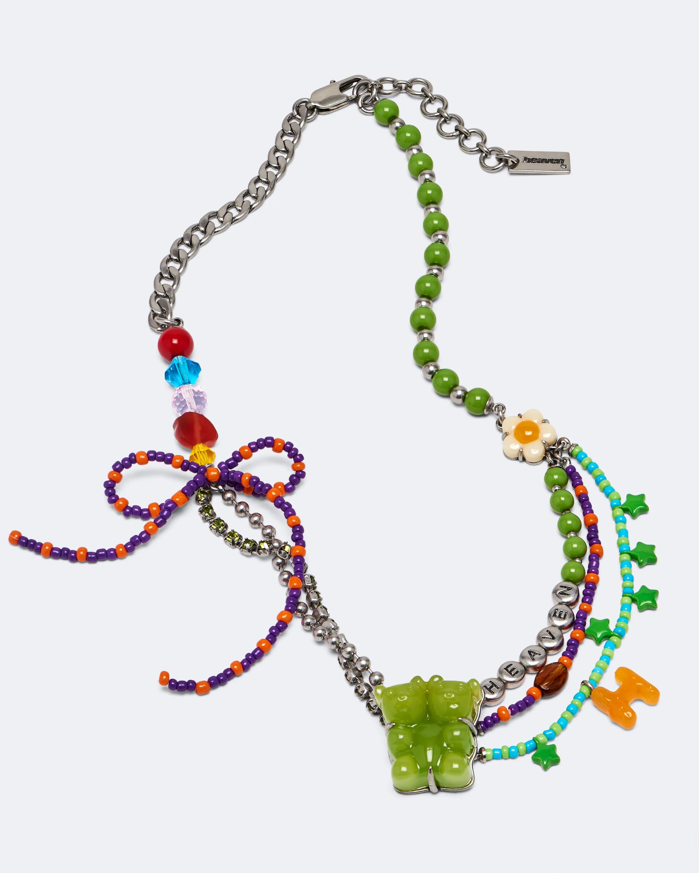MARC JACOBS Marc Jacobs Gummy Charm Necklace in Aged Silver Multi　MARC JACOBS マーク ジェイコブス グミ チャーム ネックレス (エイジド シルバー マルチ) MARC