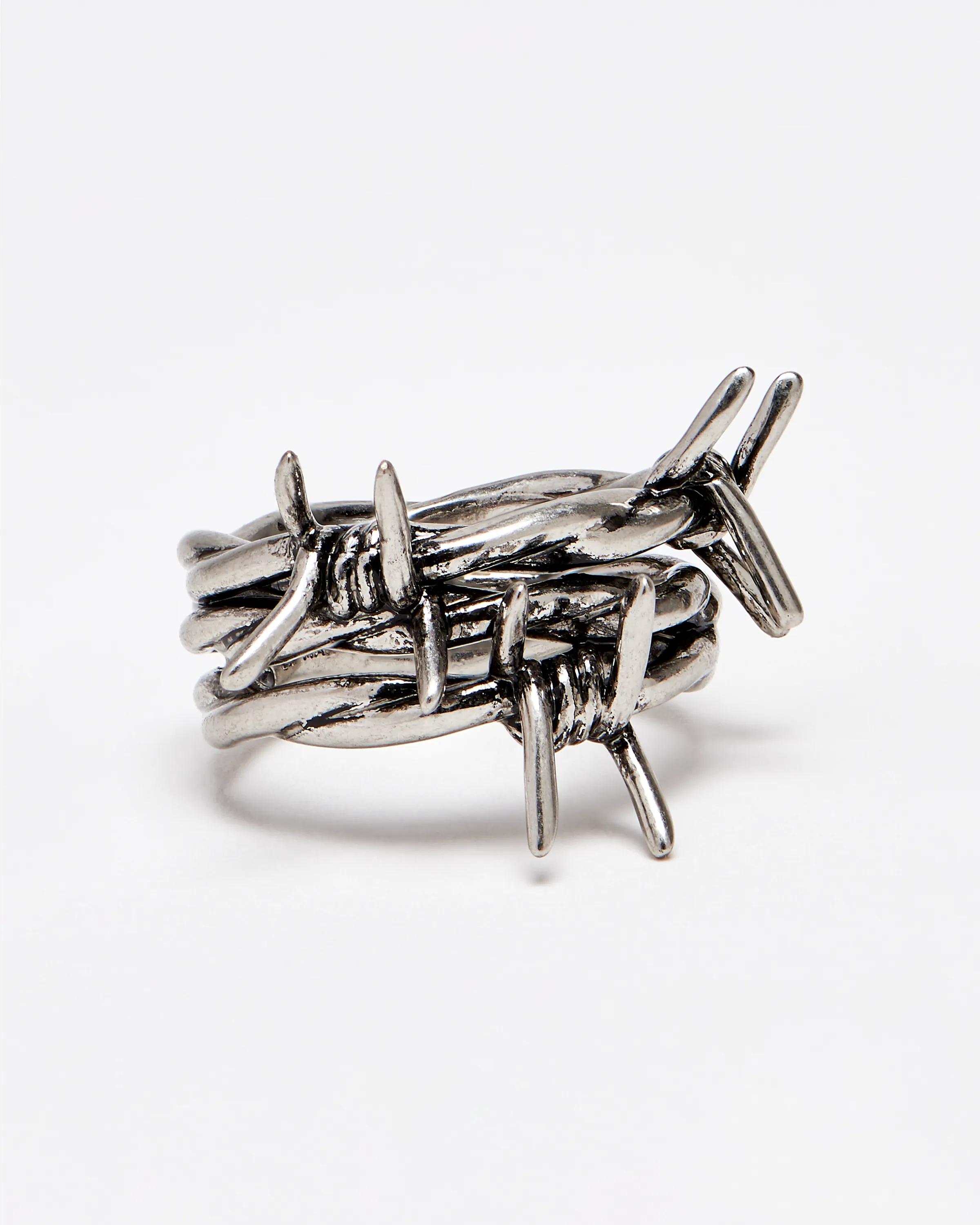 MARC JACOBS Marc Jacobs Barbed Wire Ring in Aged Silver, Size 8　MARC JACOBS マーク ジェイコブス 有刺鉄線リング エイジド シルバー サイズ 8 MARC